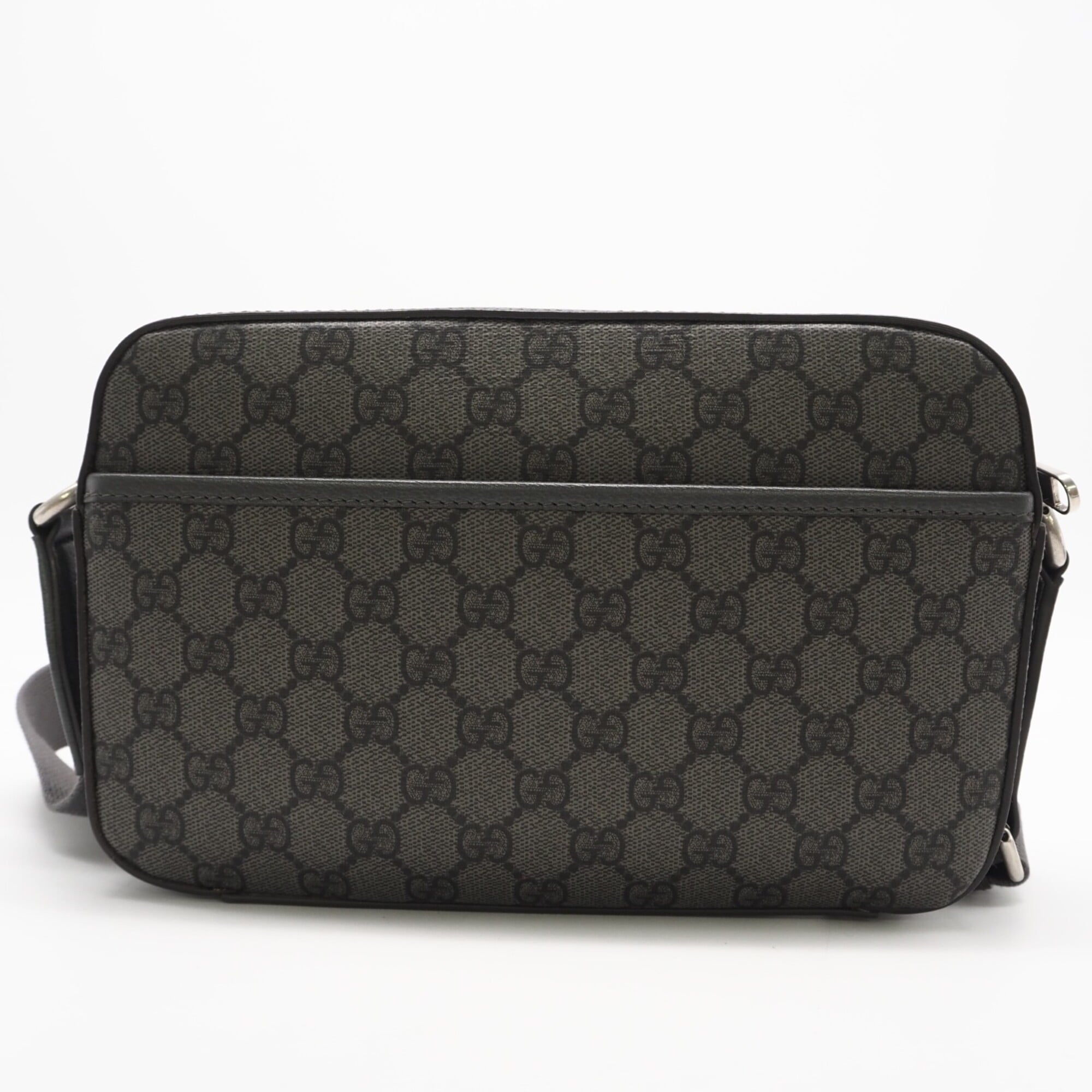 Gucci Gray Canvas Shoulder Bag (Pre-Owned)