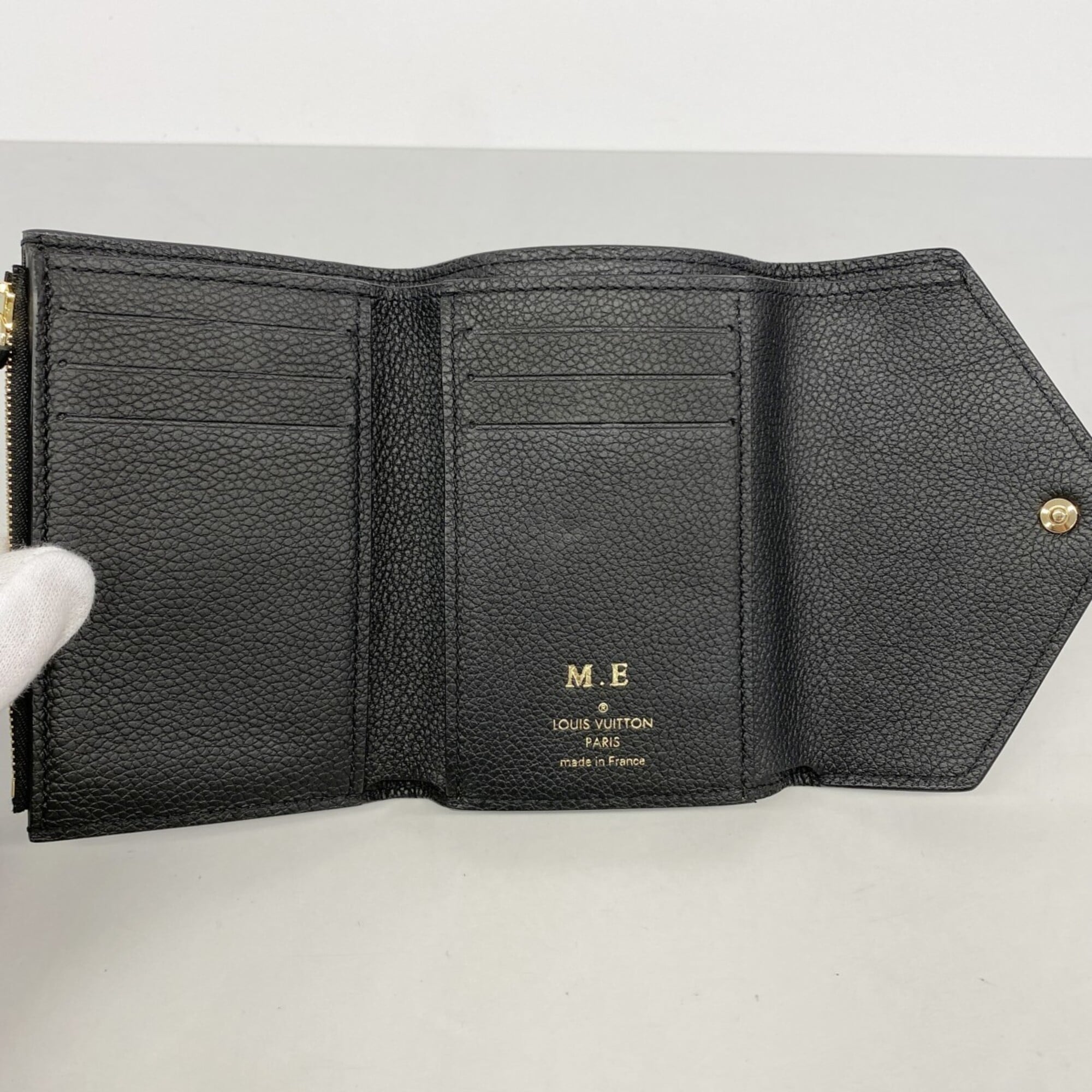 Louis Vuitton Noir Wallet (Tri-Fold) (Pre-Owned)