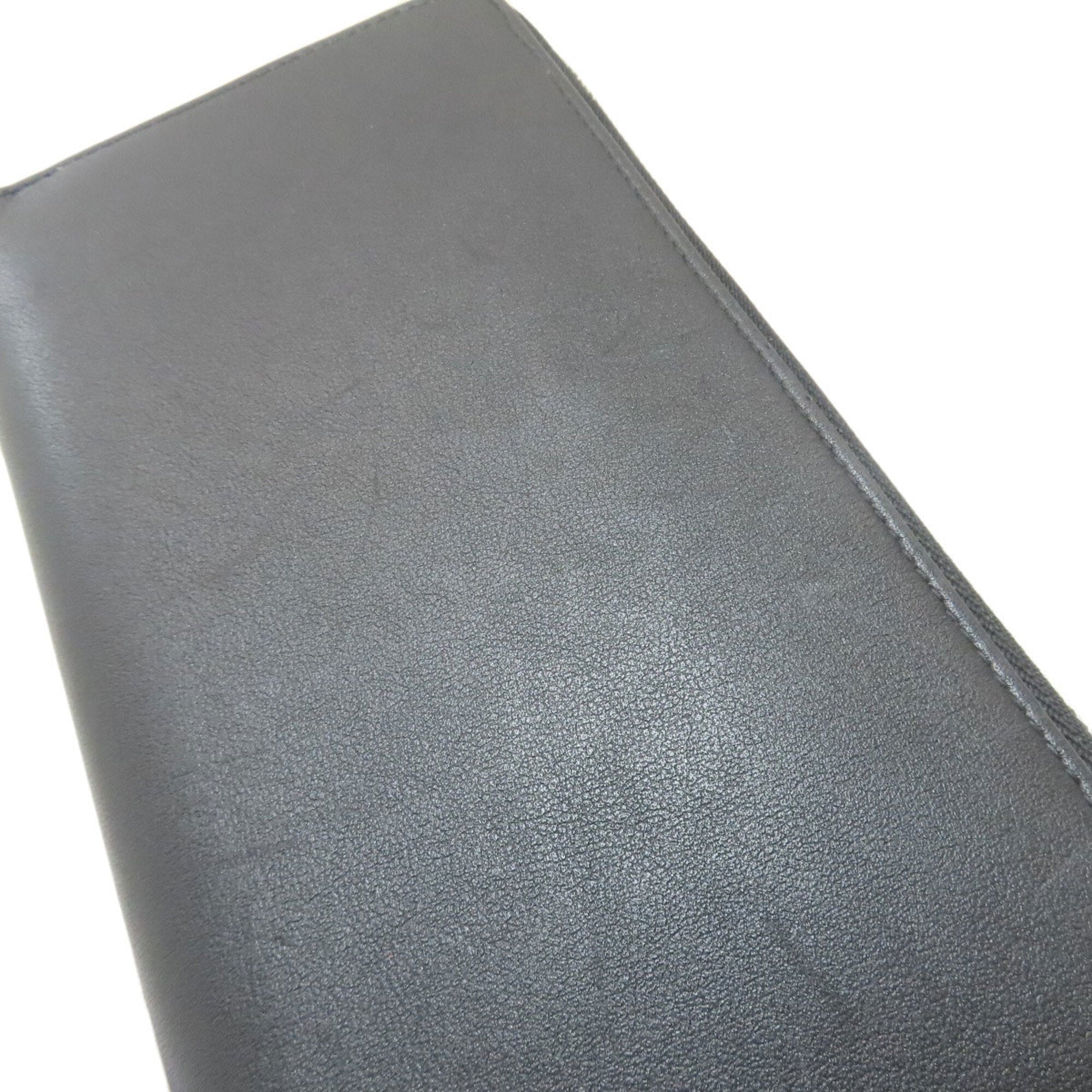 Cartier Must Black Leather Long Wallet (Bi-Fold) (Pre-Owned)
