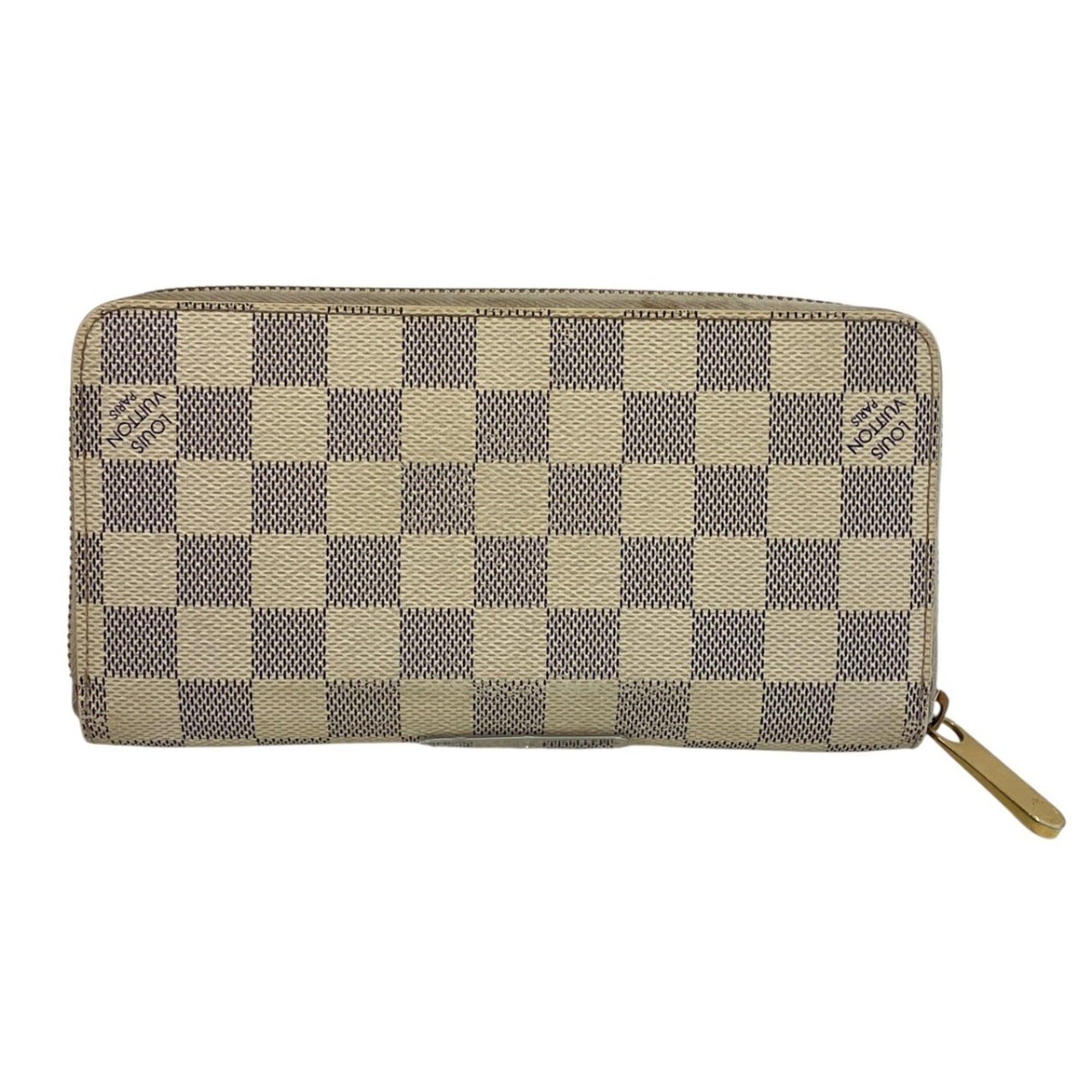 Louis Vuitton Damier Azur White Damier Canvas Long Wallet (Bi-Fold) (Pre-Owned)