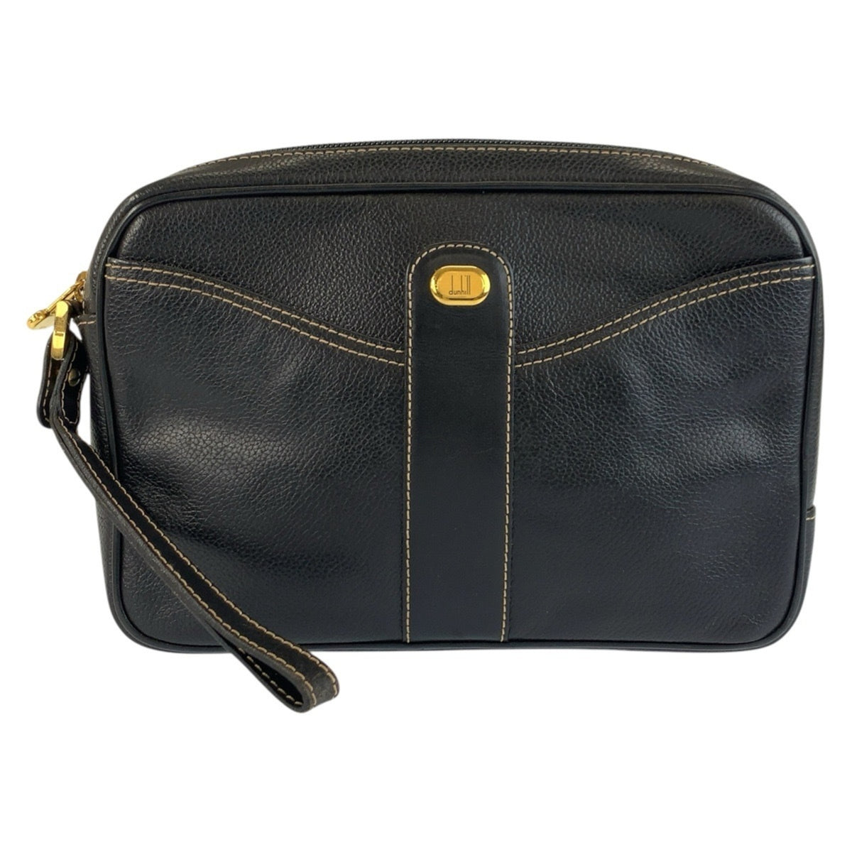Dunhill Black Leather Clutch Bag (Pre-Owned)