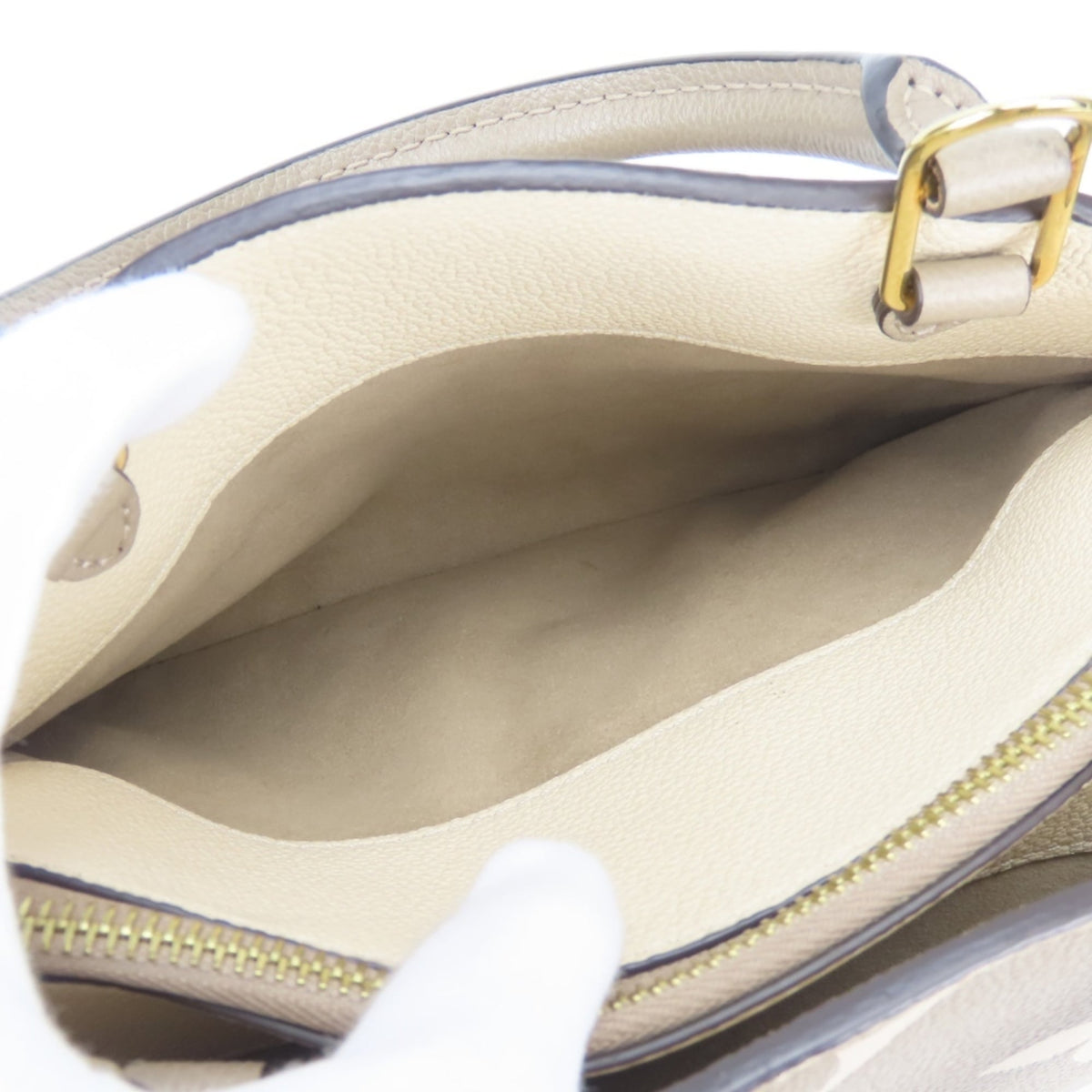 Louis Vuitton Monogram Empreinte Beige Bicolor Ivory Tourterelle Monogram Empreinte Handbag (Pre-Owned)