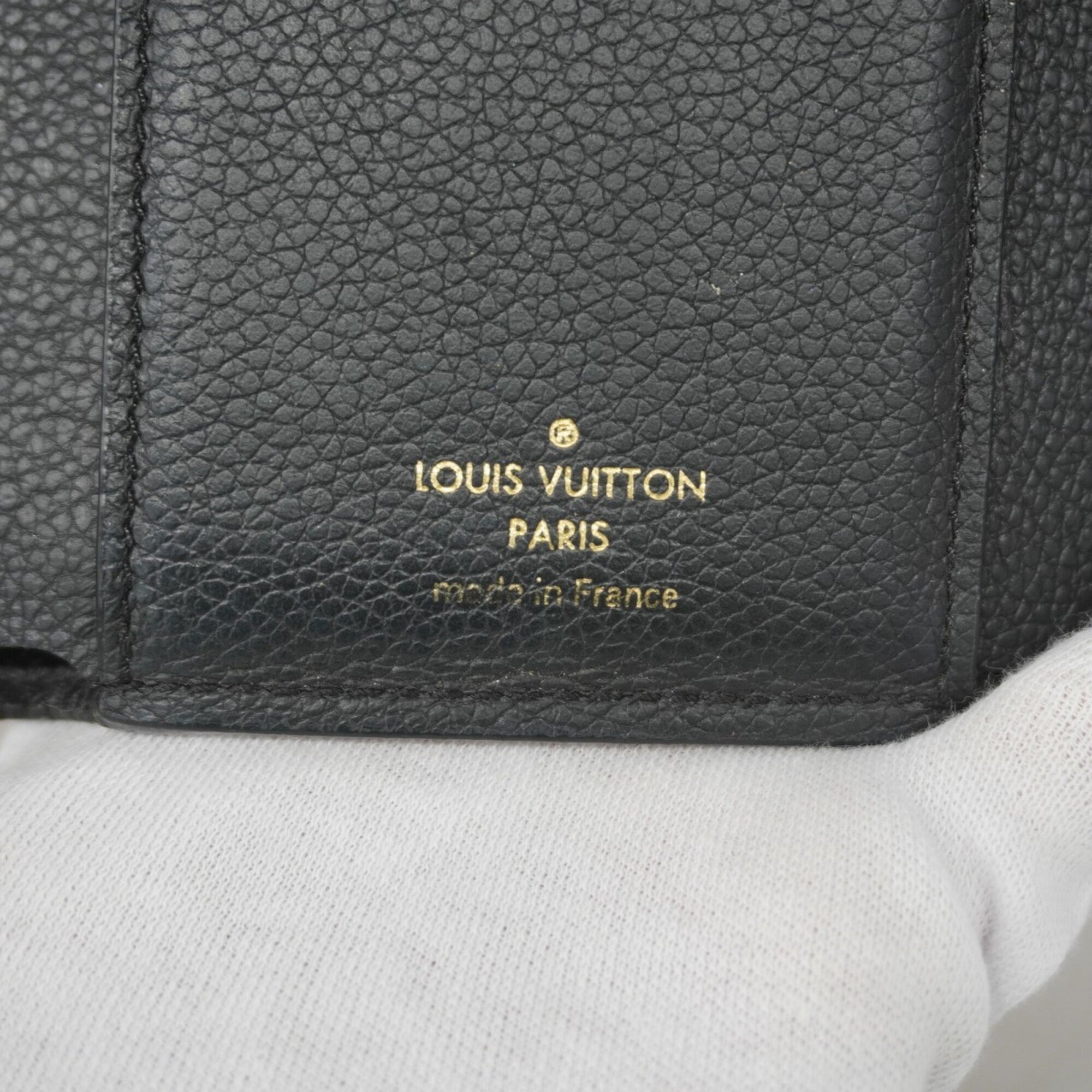 Louis Vuitton Beige Black Wallet (Tri-Fold) (Pre-Owned)