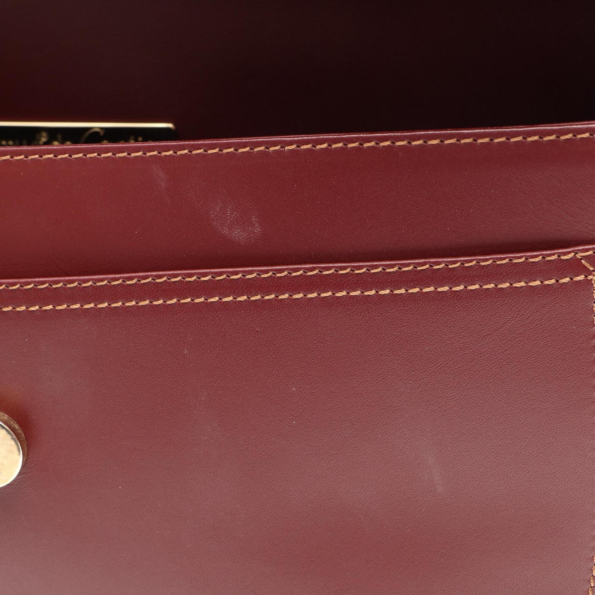 Cartier Must Bordeaux Leather Shoulder Bag (Pre-Owned)