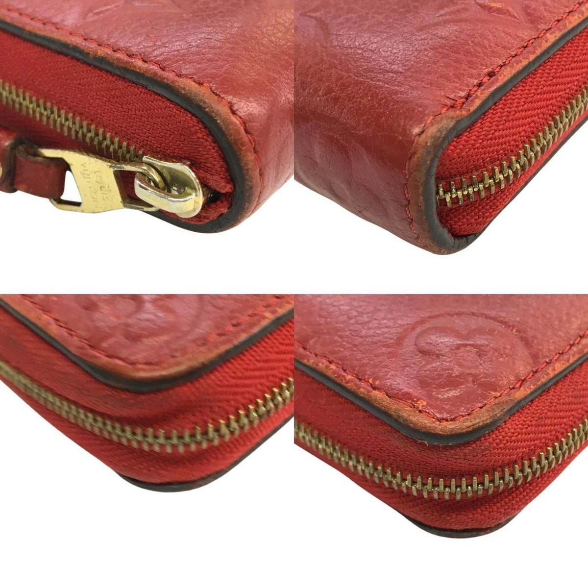 Louis Vuitton Monogram Empreinte Red Color Leather Coin Purse/Coin Case (Pre-Owned)