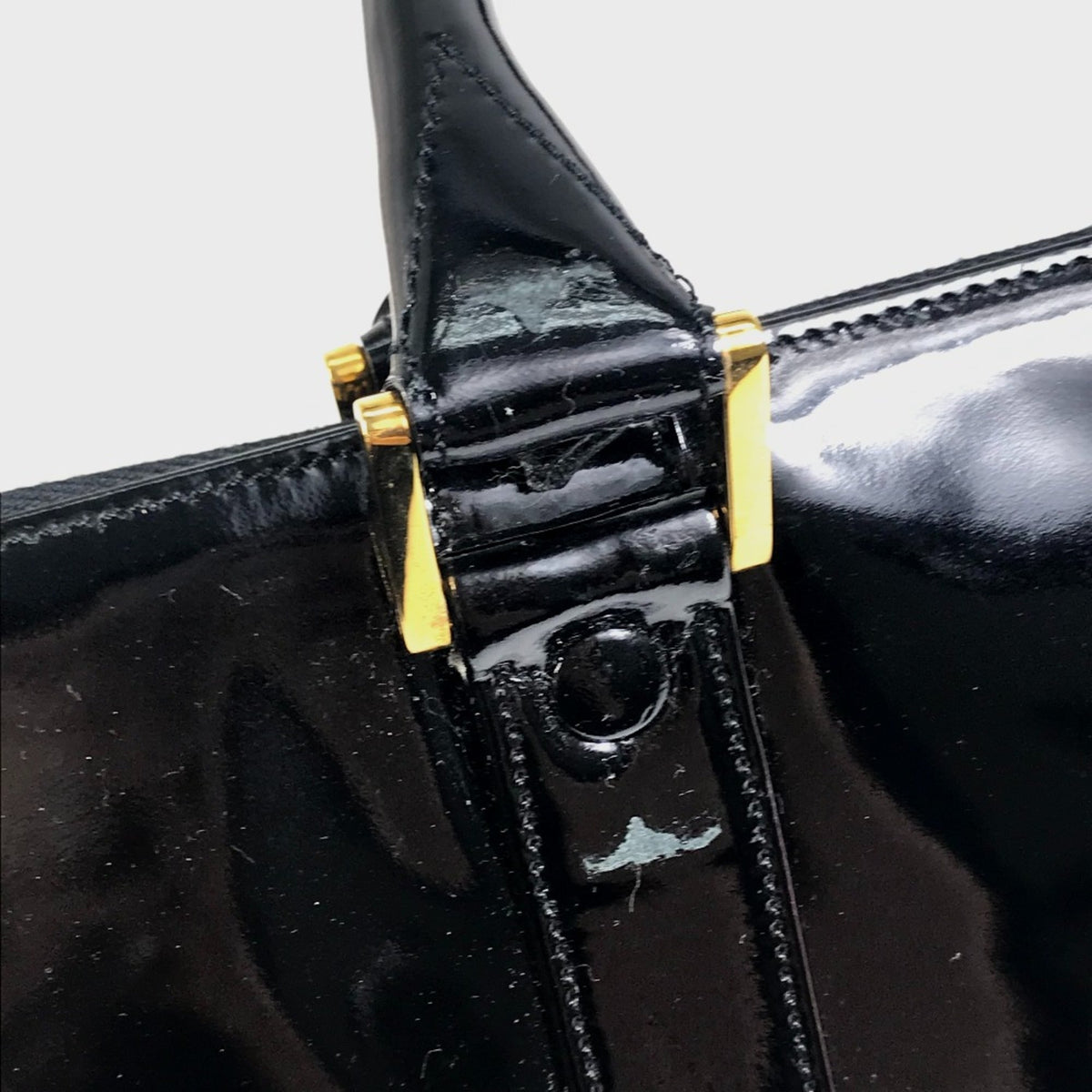 Chanel Black Patent Leather Boston Bag (Pre-Owned)