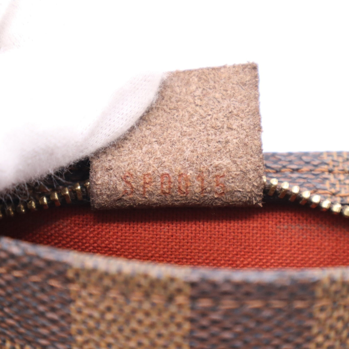Louis Vuitton Beige Brown Coated Canvas Leather Handbag (Pre-Owned)