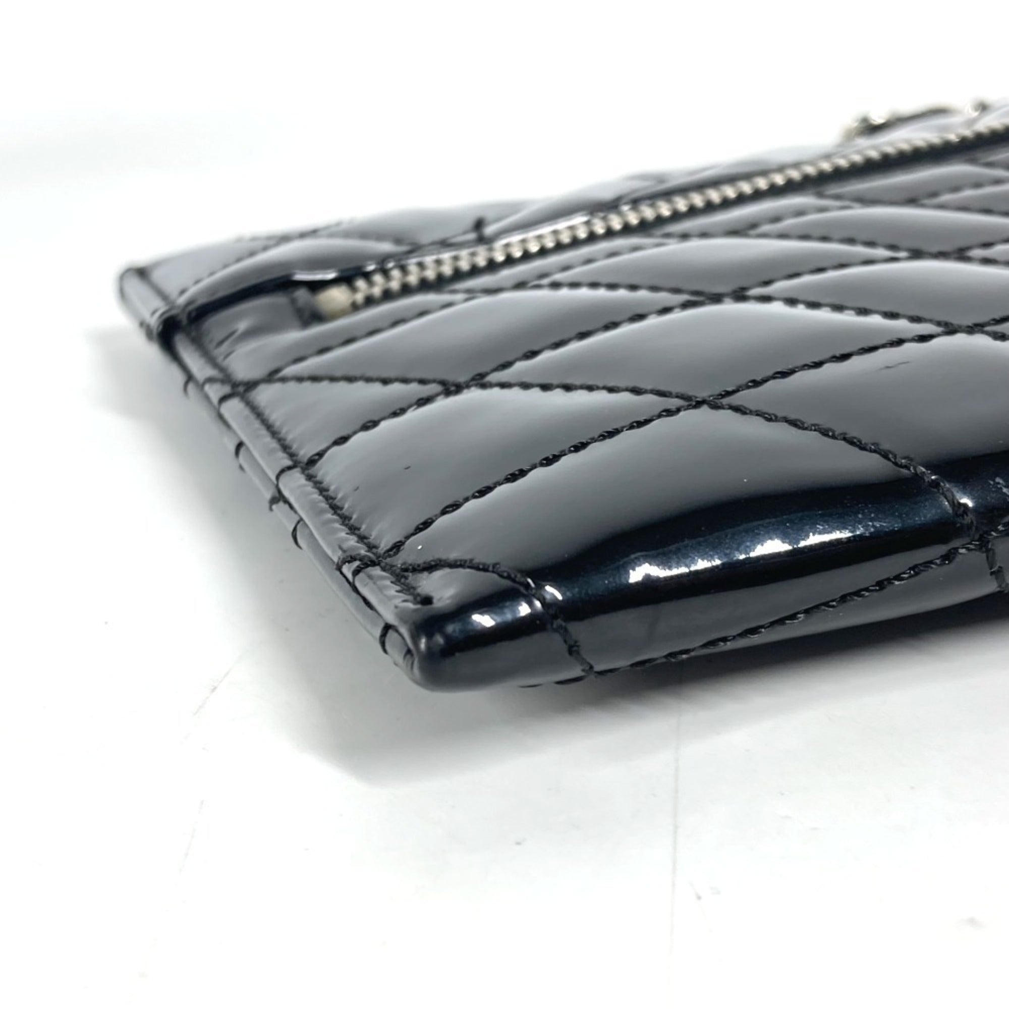 Chanel Black Patent Leather Clutch Bag Pouch (Pre-Owned)