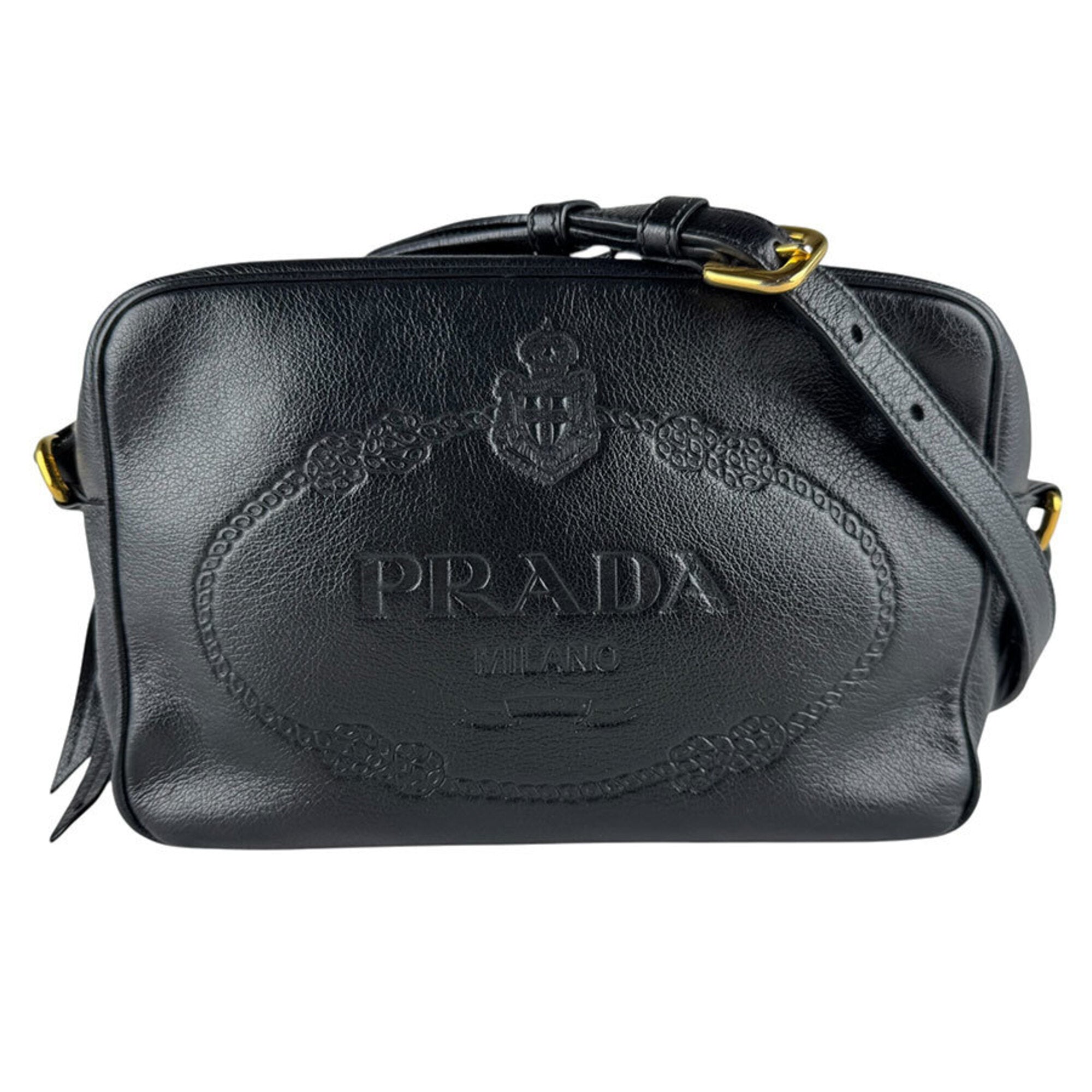 Prada Black Leather Shoulder Bag (Pre-Owned)