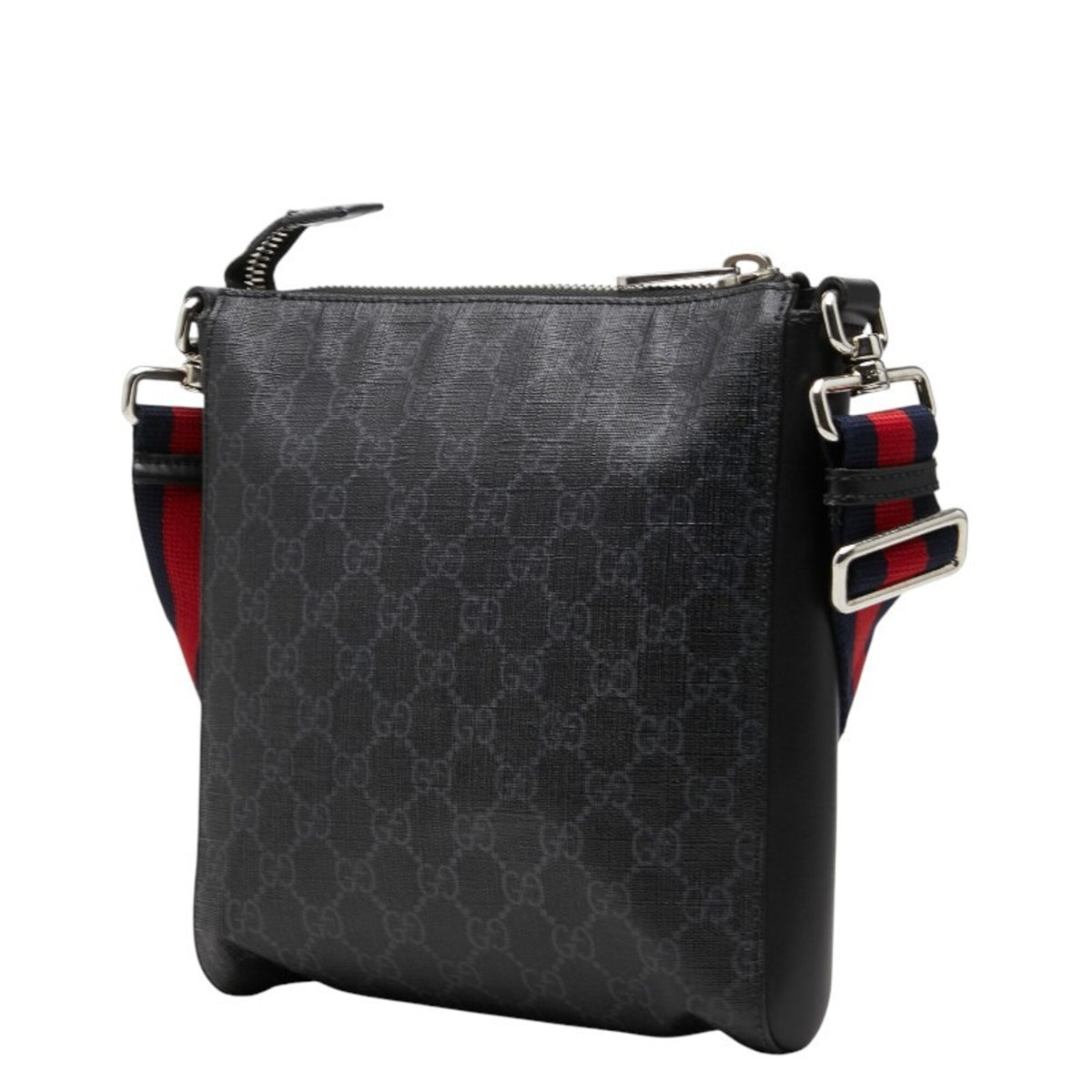 Gucci Sherry Line Black Pvc Leather Shoulder Bag (Pre-Owned)
