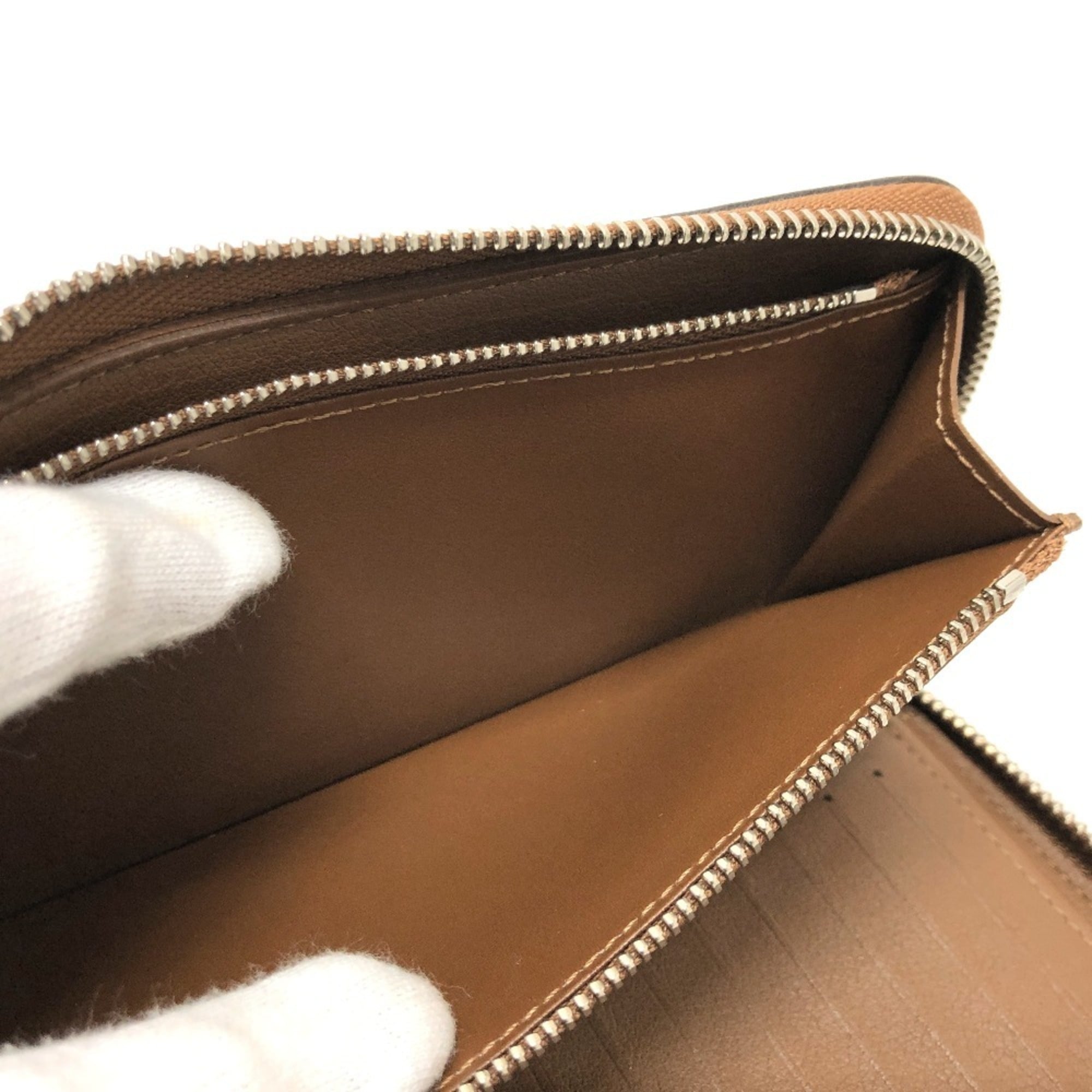 Louis Vuitton Brown Leather Long Wallet (Bi-Fold) (Pre-Owned)