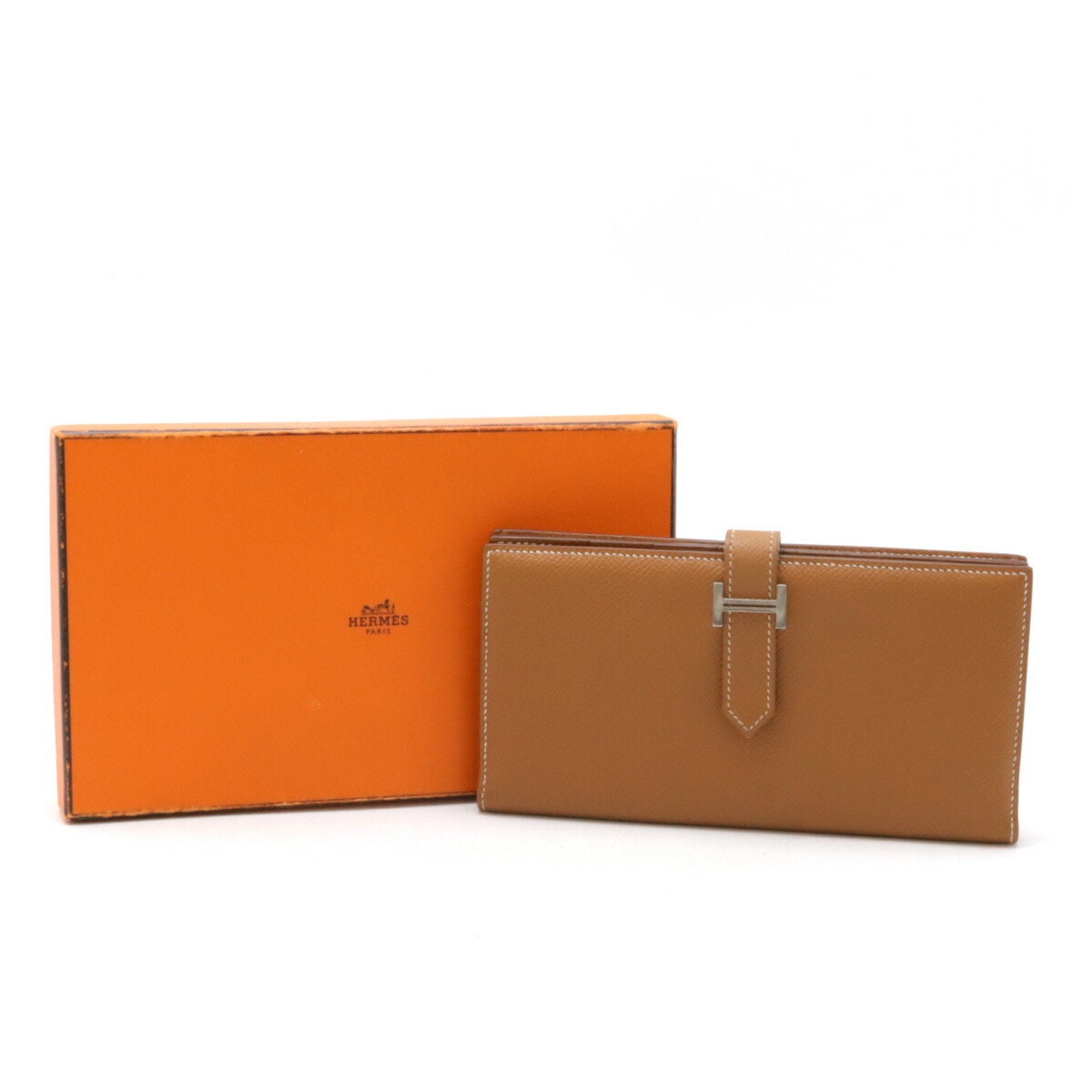 Hermes Camel Epsom Leather Long Wallet (Bi-Fold) (Pre-Owned)
