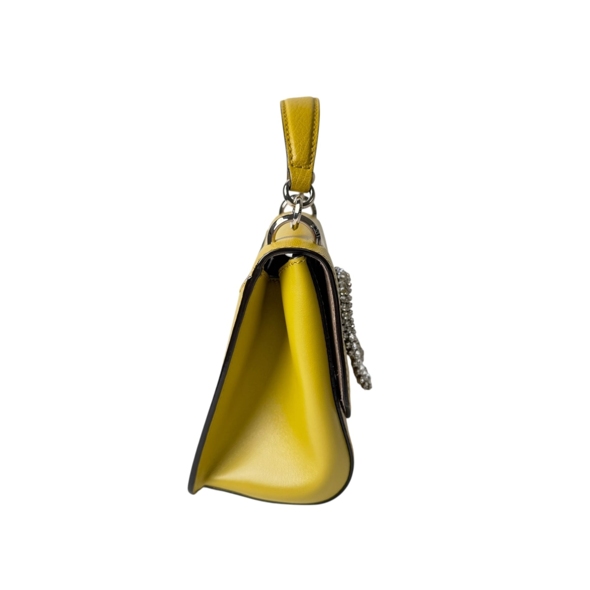 Jimmy Choo Yellow Leather Handbag Shoulder Bag (Pre-Owned)