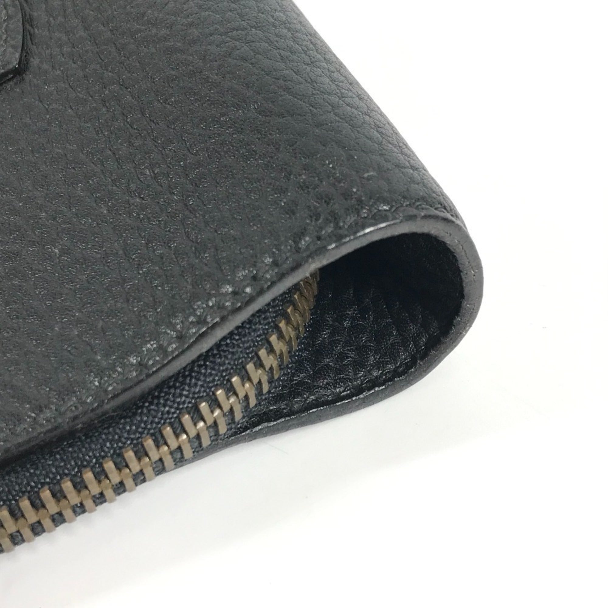 Hermes Black Leather Handbag Tote Bag (Pre-Owned)