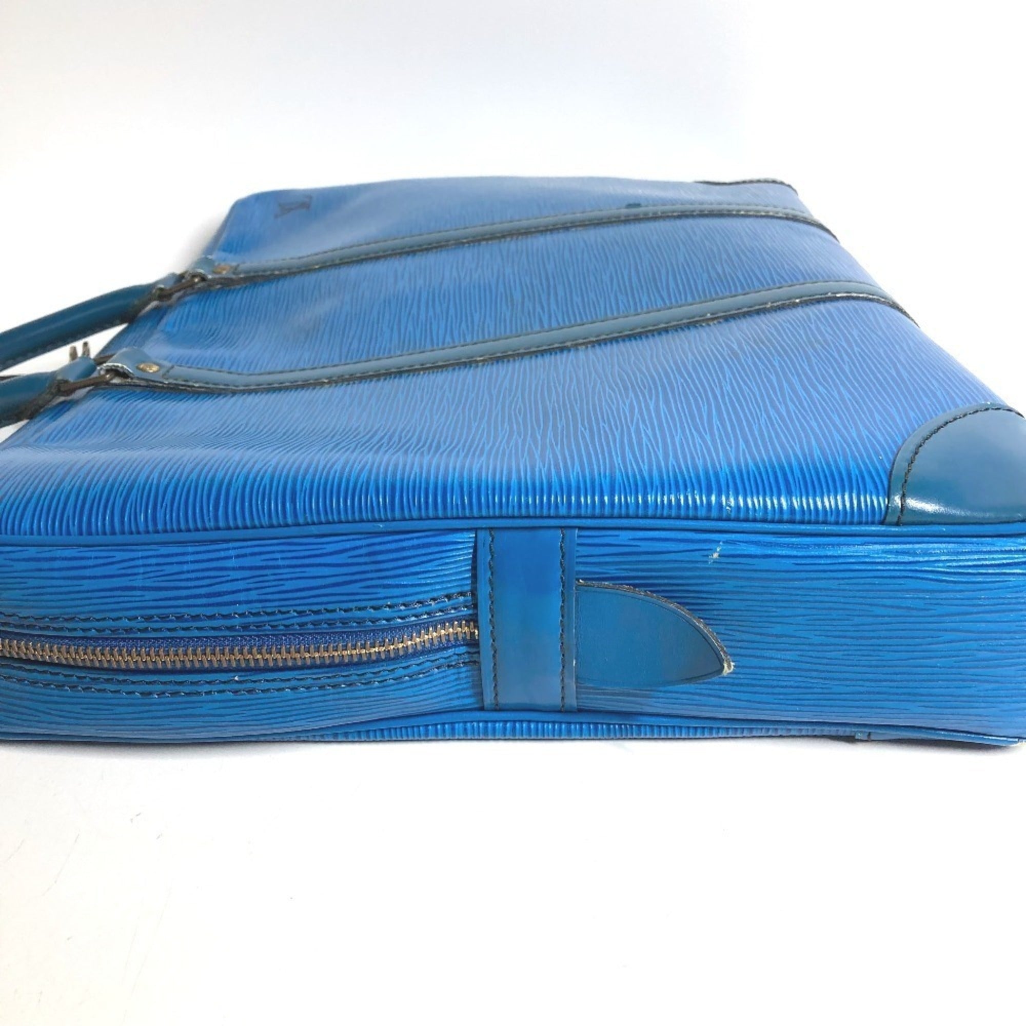 Louis Vuitton Blue Toledo Blue Epi Leather Briefcase Handbag Tote Bag (Pre-Owned)