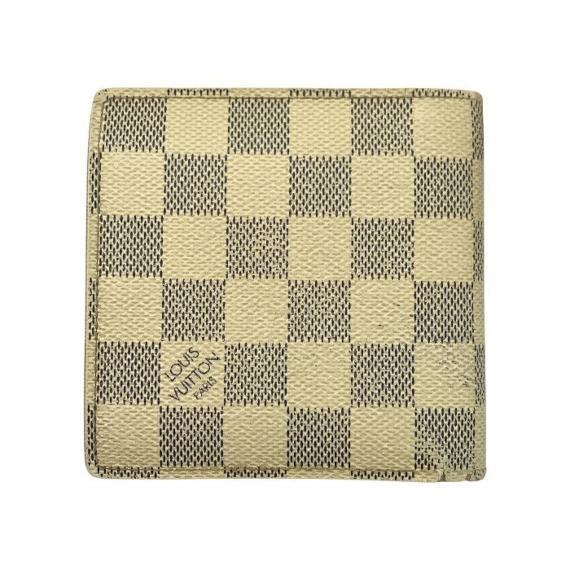 Louis Vuitton White Damier Azur Wallet (Bi-Fold) (Pre-Owned)