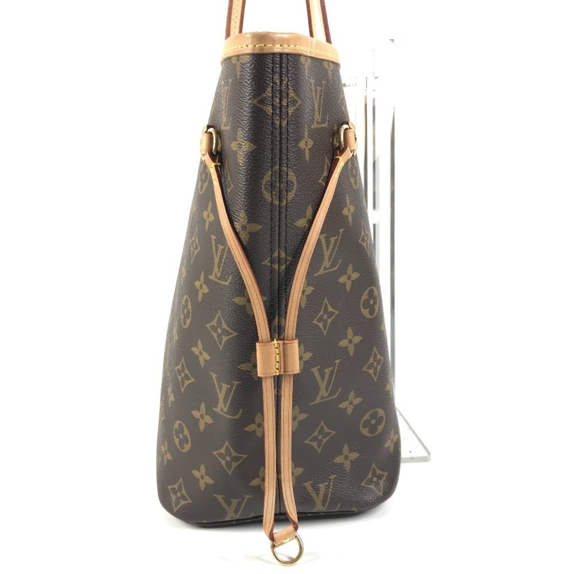 Louis Vuitton Brown Cerise Red Color Monogram Canvas Handbag Shoulder Bag Tote Bag (Pre-Owned)