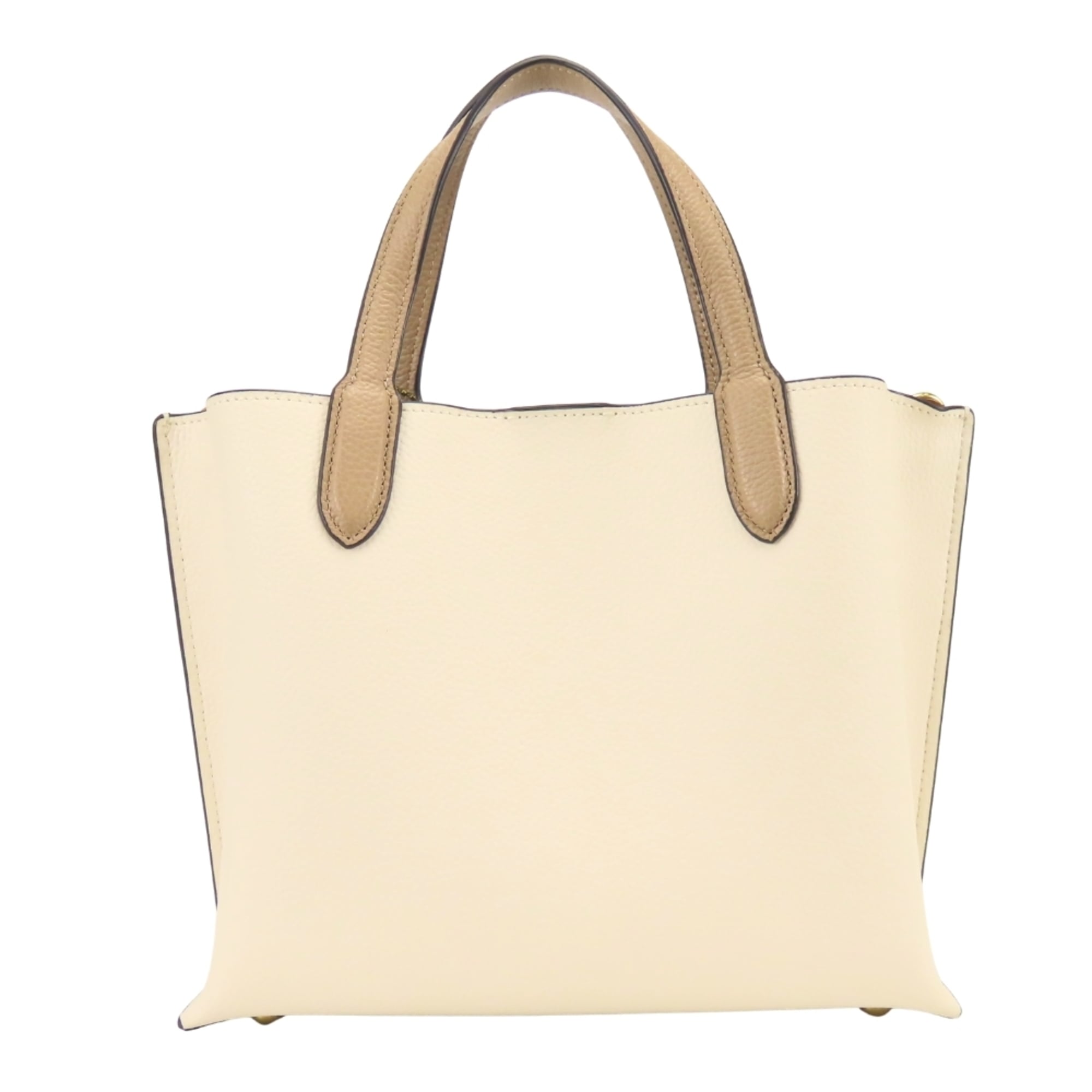Coach Beige Brown Ivory Handbag (Pre-Owned)