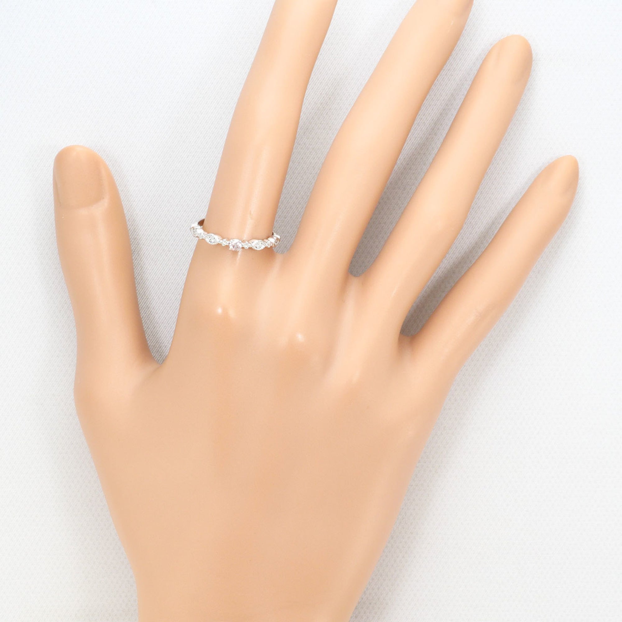 Unbranded Pink White Gold White Gold (18K) Band Ring (Pre-Owned)
