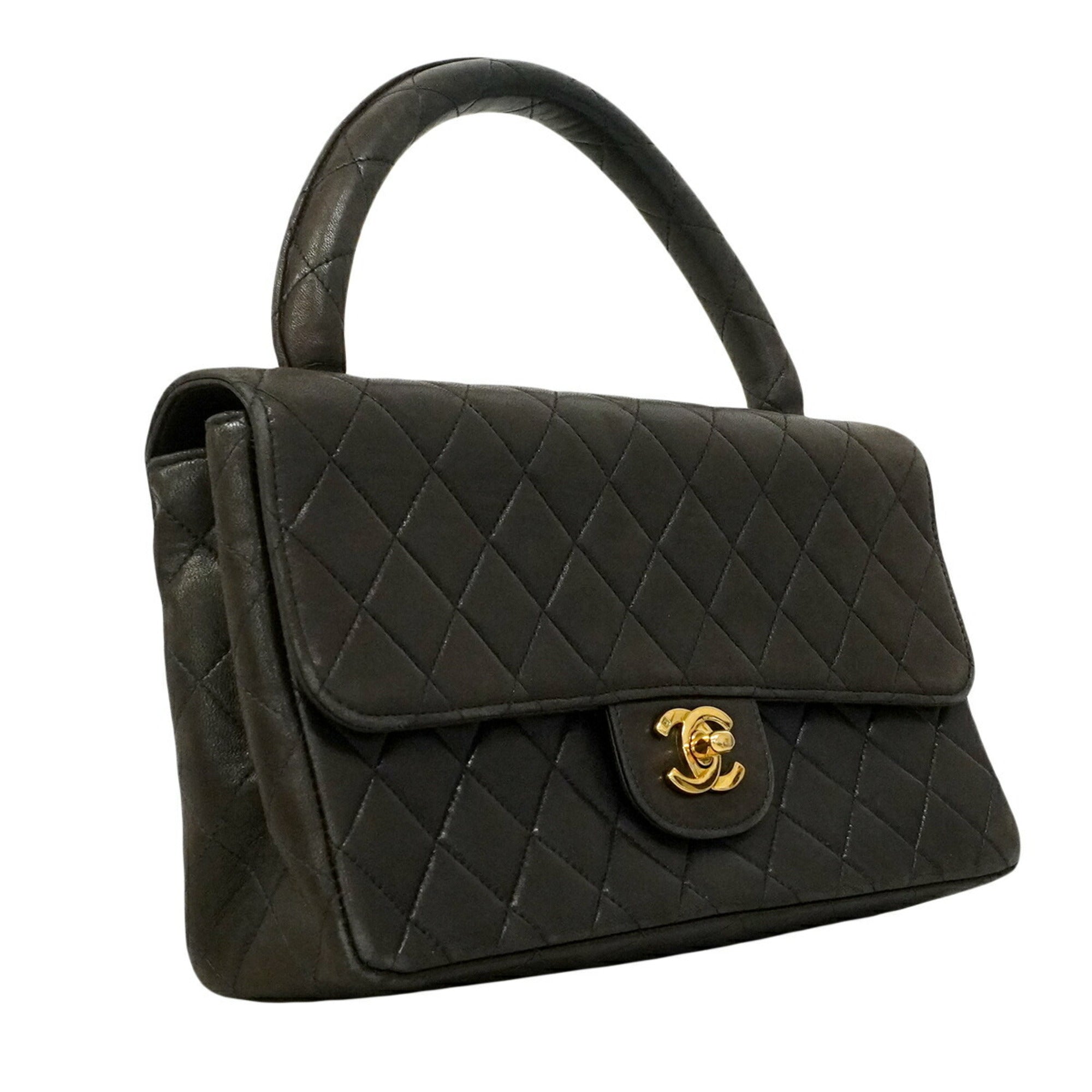 Chanel Black Leather Handbag (Pre-Owned)