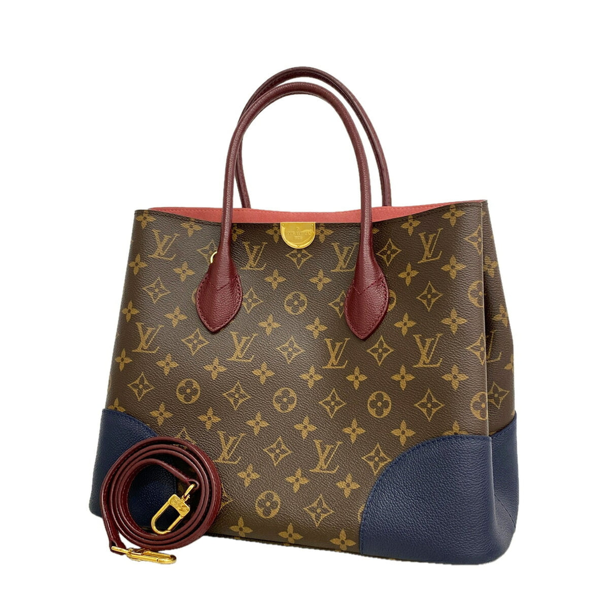 Louis Vuitton Brown Navy Tote Bag (Pre-Owned)