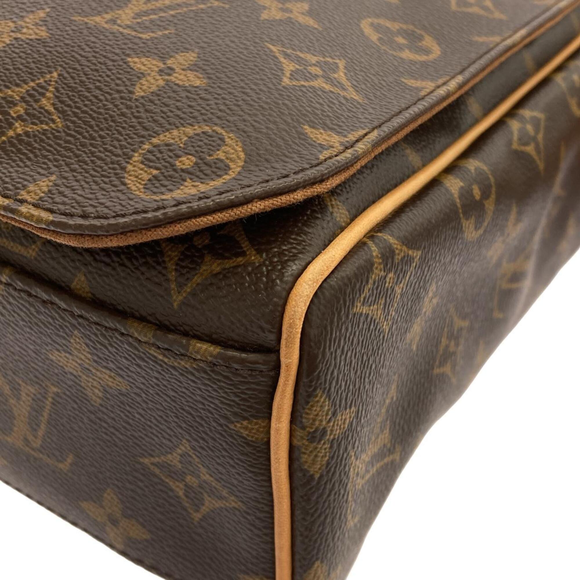 Louis Vuitton Marron Coated Canvas Shoulder Bag (Pre-Owned)
