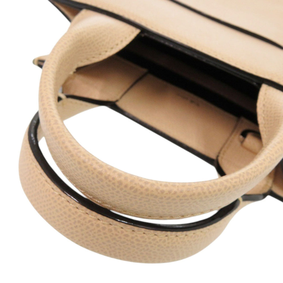 Valextra Beige Leather Shoulder Bag (Pre-Owned)