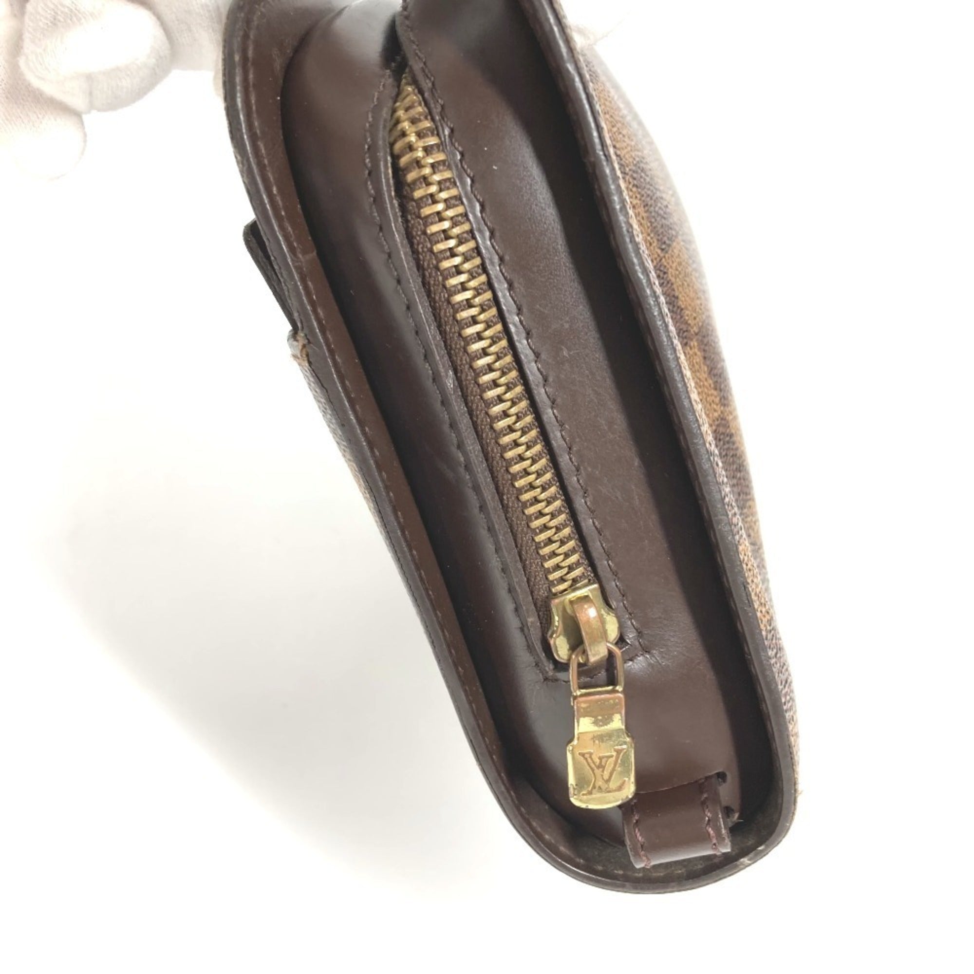 Louis Vuitton Brown Damier Canvas Ebene Damier Canvas Clutch Bag Pouch (Pre-Owned)