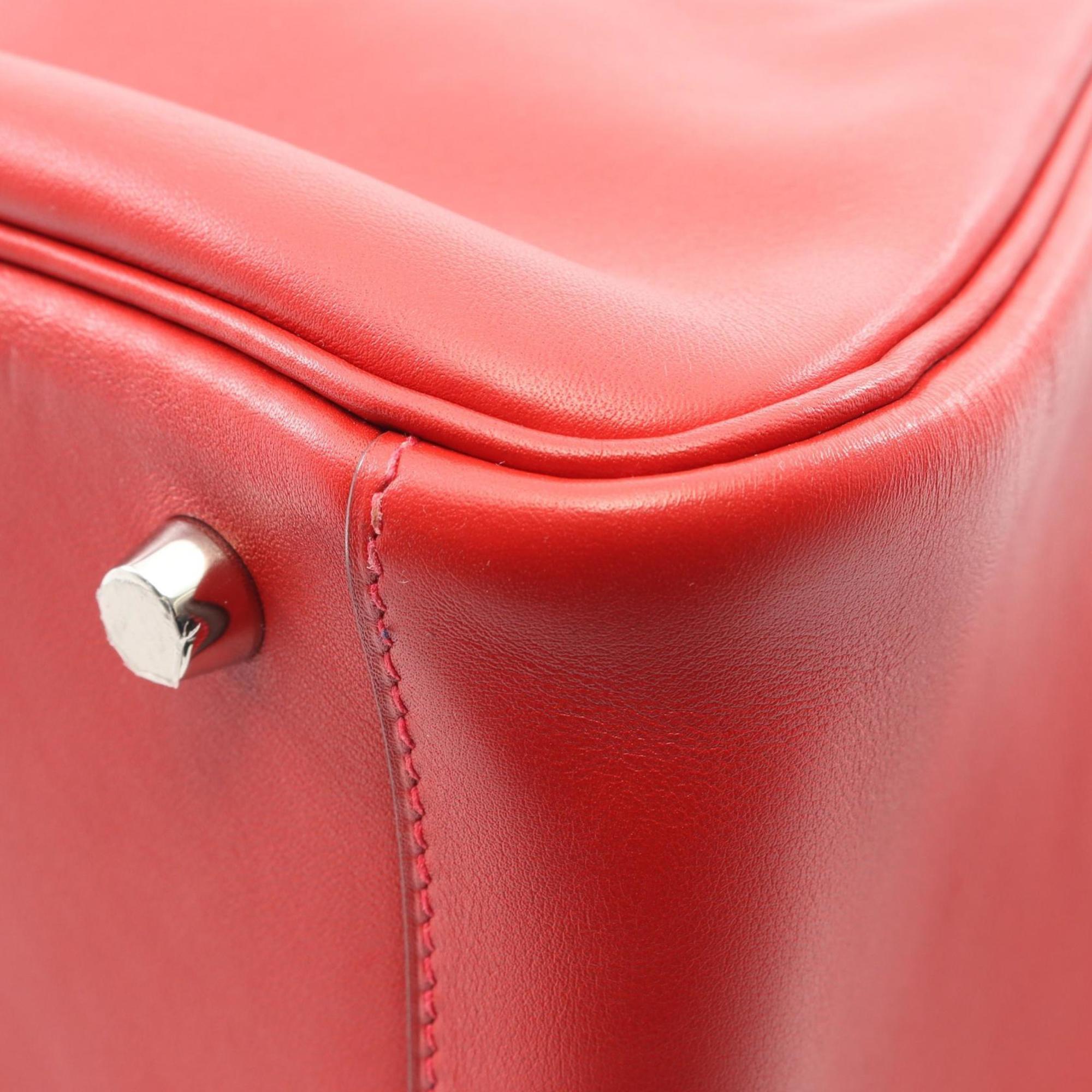 Hermes Red Color Swift Leather Handbag Shoulder Bag (Pre-Owned)