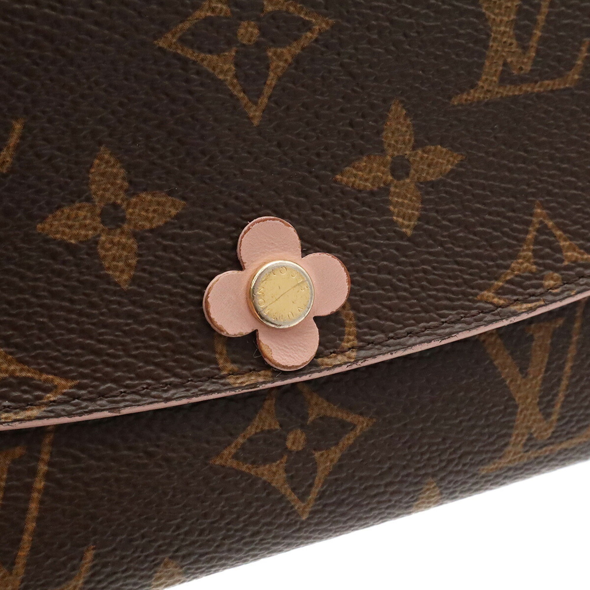 Louis Vuitton Rose Ballerine Monogram Canvas Long Wallet (Bi-Fold) (Pre-Owned)