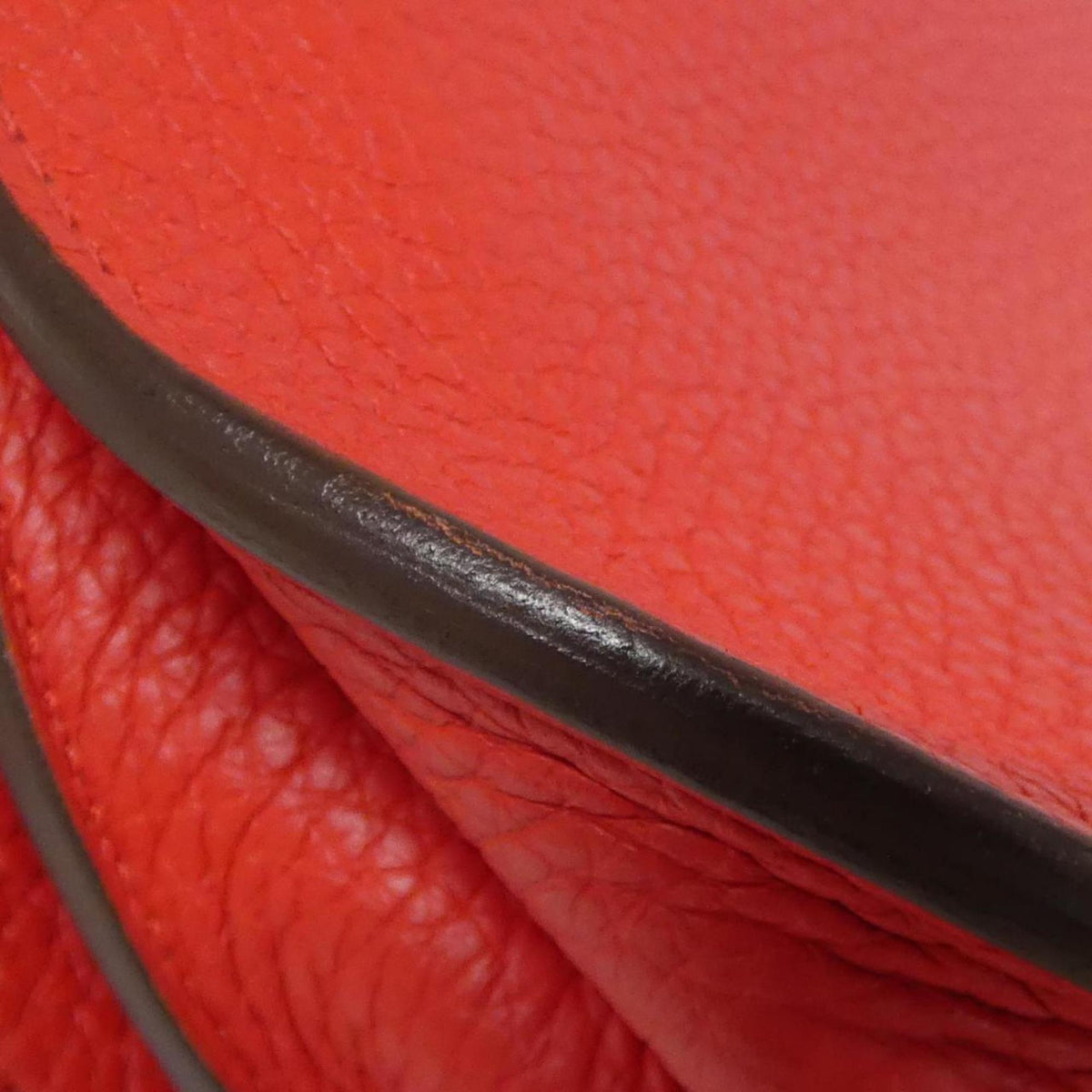 Hermes Red Color Taurillon Clemence Leather Chevre Leather Shoulder Bag (Pre-Owned)