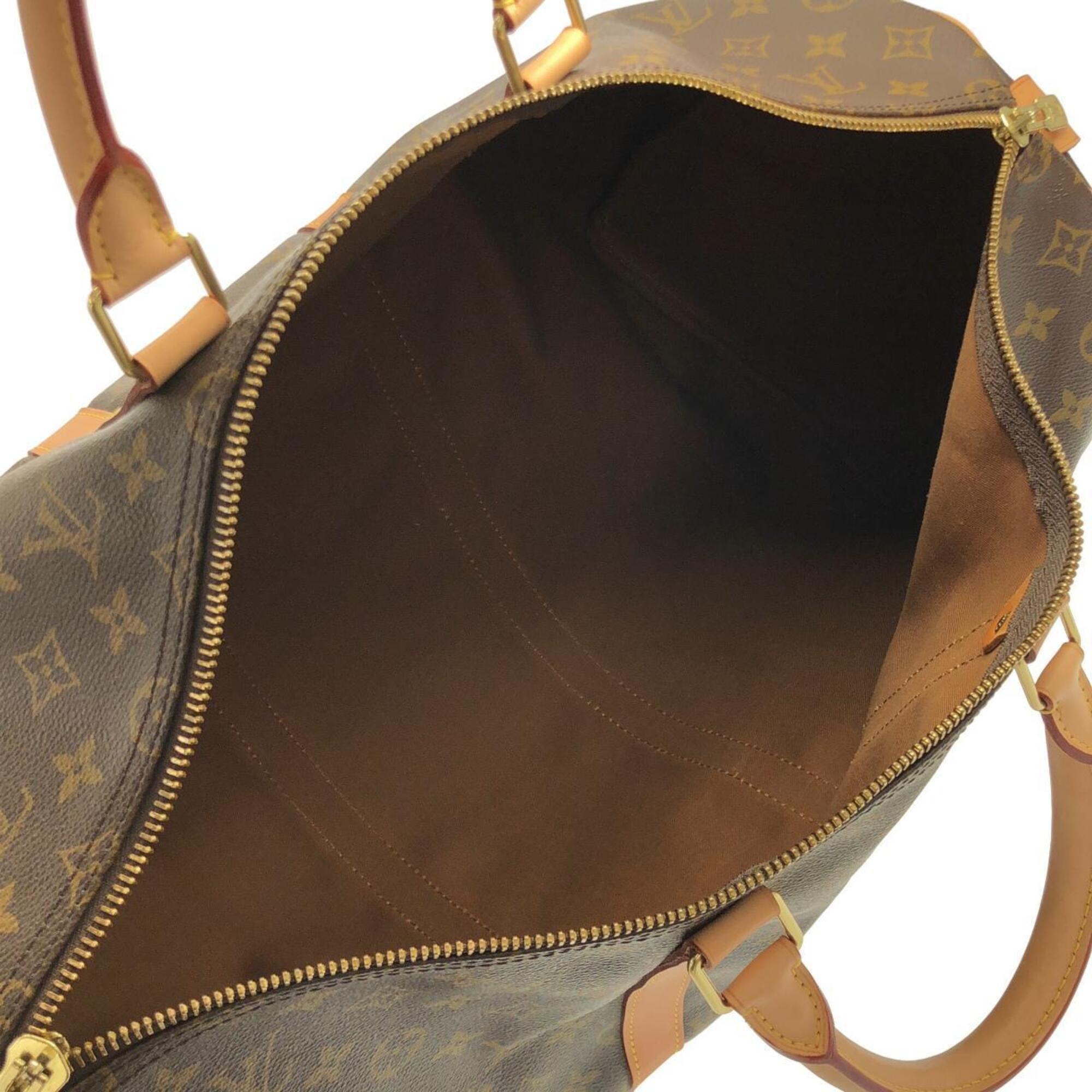 Louis Vuitton Marron Coated Canvas Boston Bag (Pre-Owned)