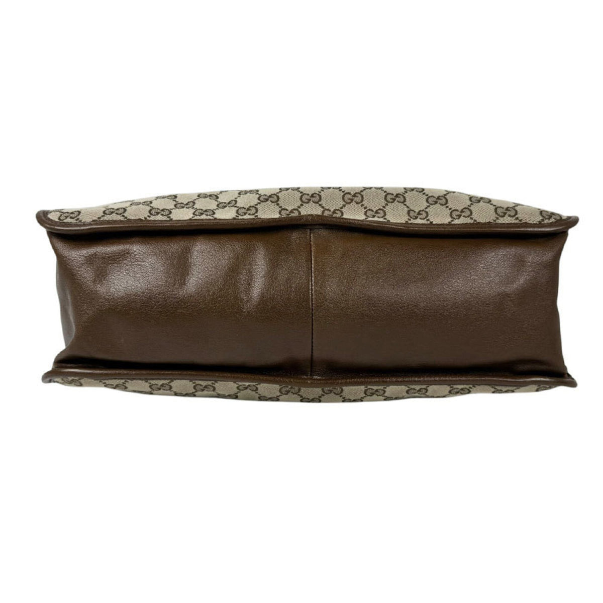 Gucci Brown Gg Canvas Leather Handbag (Pre-Owned)