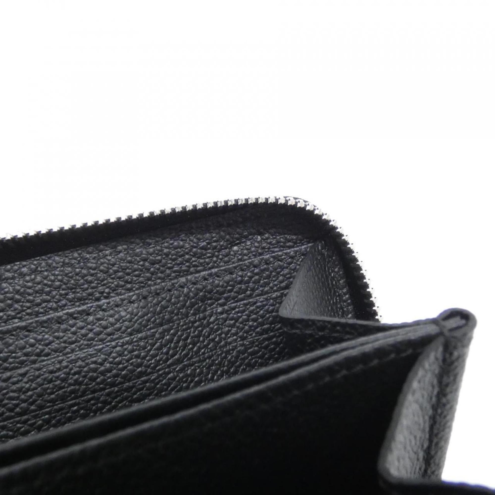 Louis Vuitton Black Leather Long Wallet (Bi-Fold) (Pre-Owned)