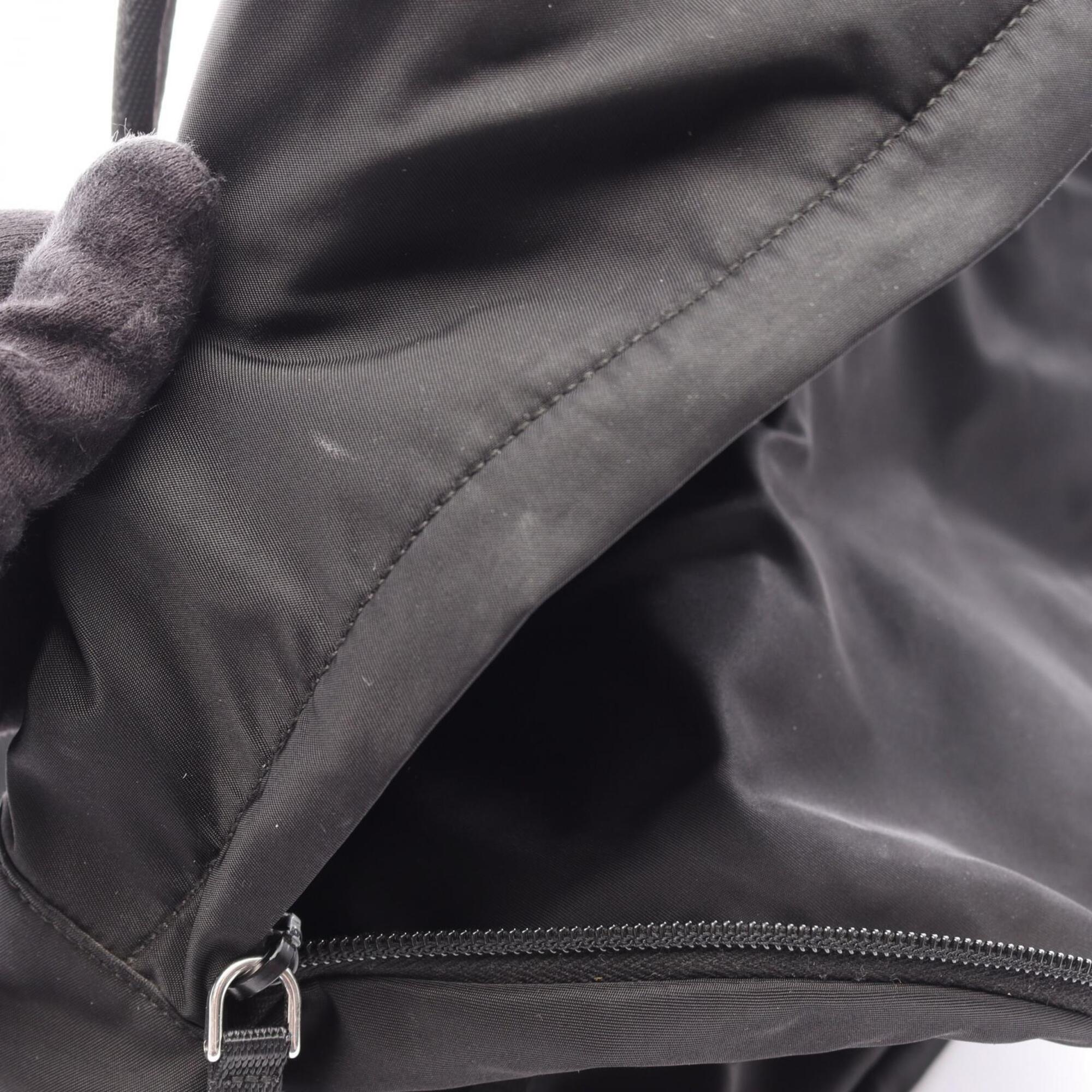 Prada Black Nylon Backpack Handbag (Pre-Owned)