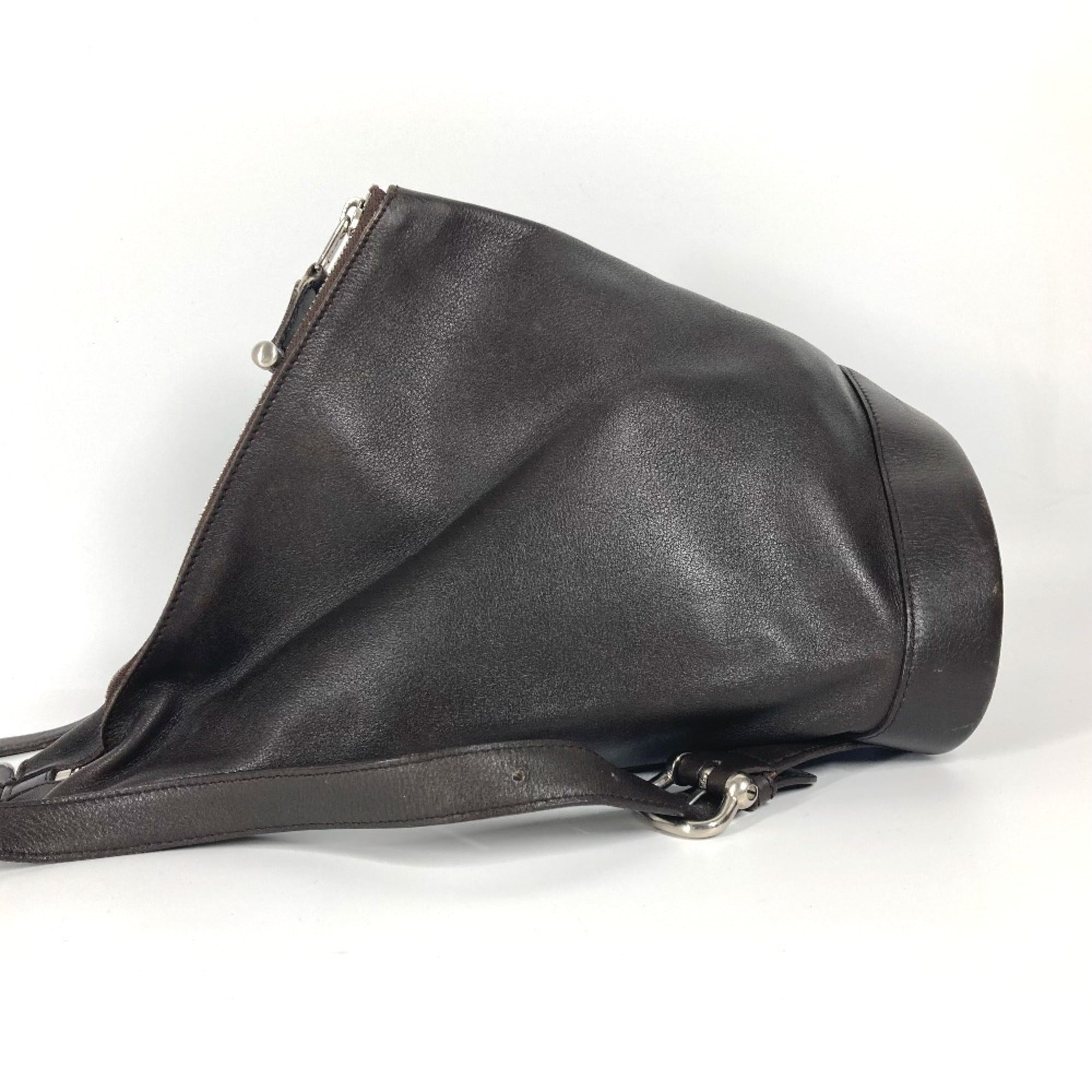 Loewe Anton Brown Leather Backpack Shoulder Bag (Pre-Owned)