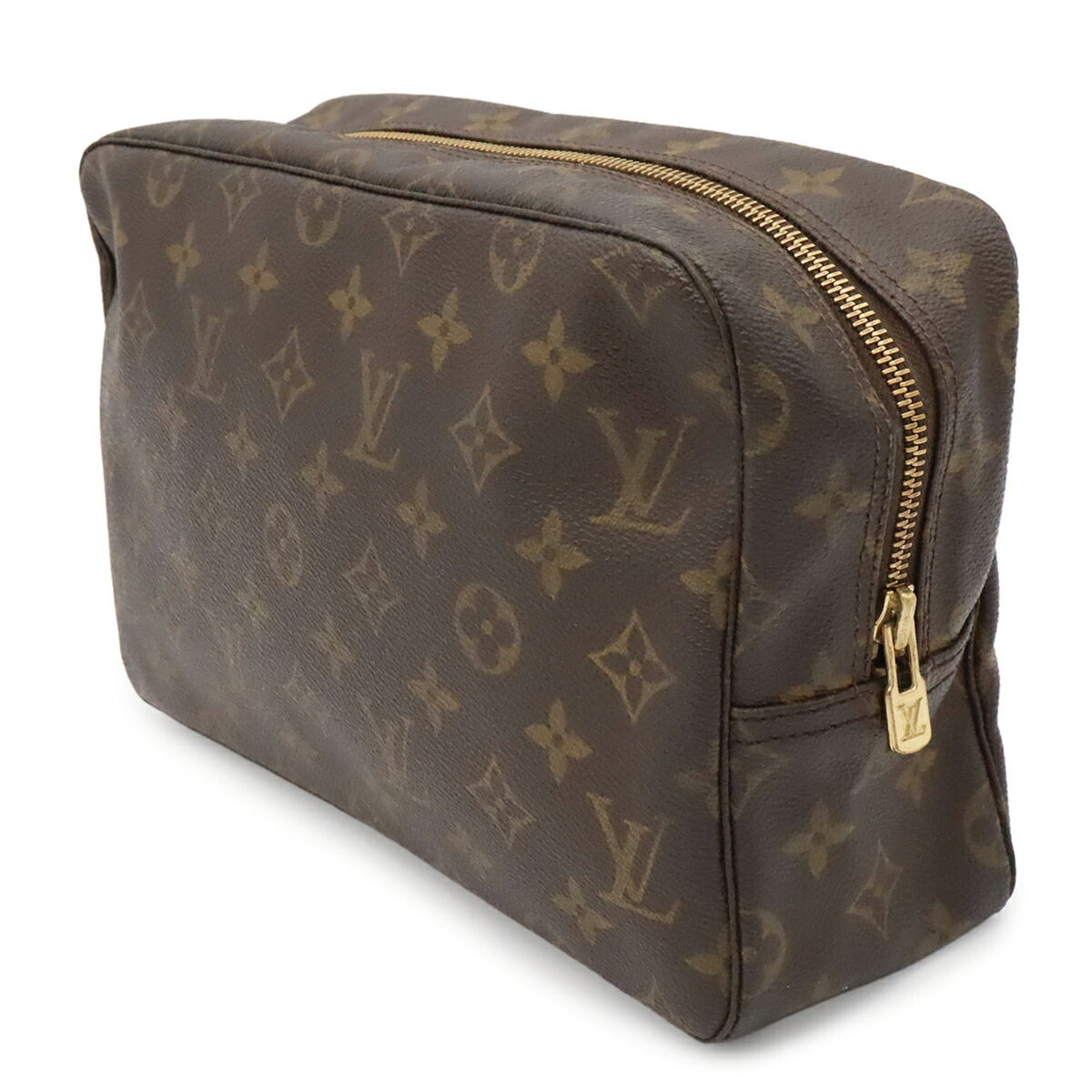 Louis Vuitton Brown Monogram Canvas Clutch Bag Pouch (Pre-Owned)