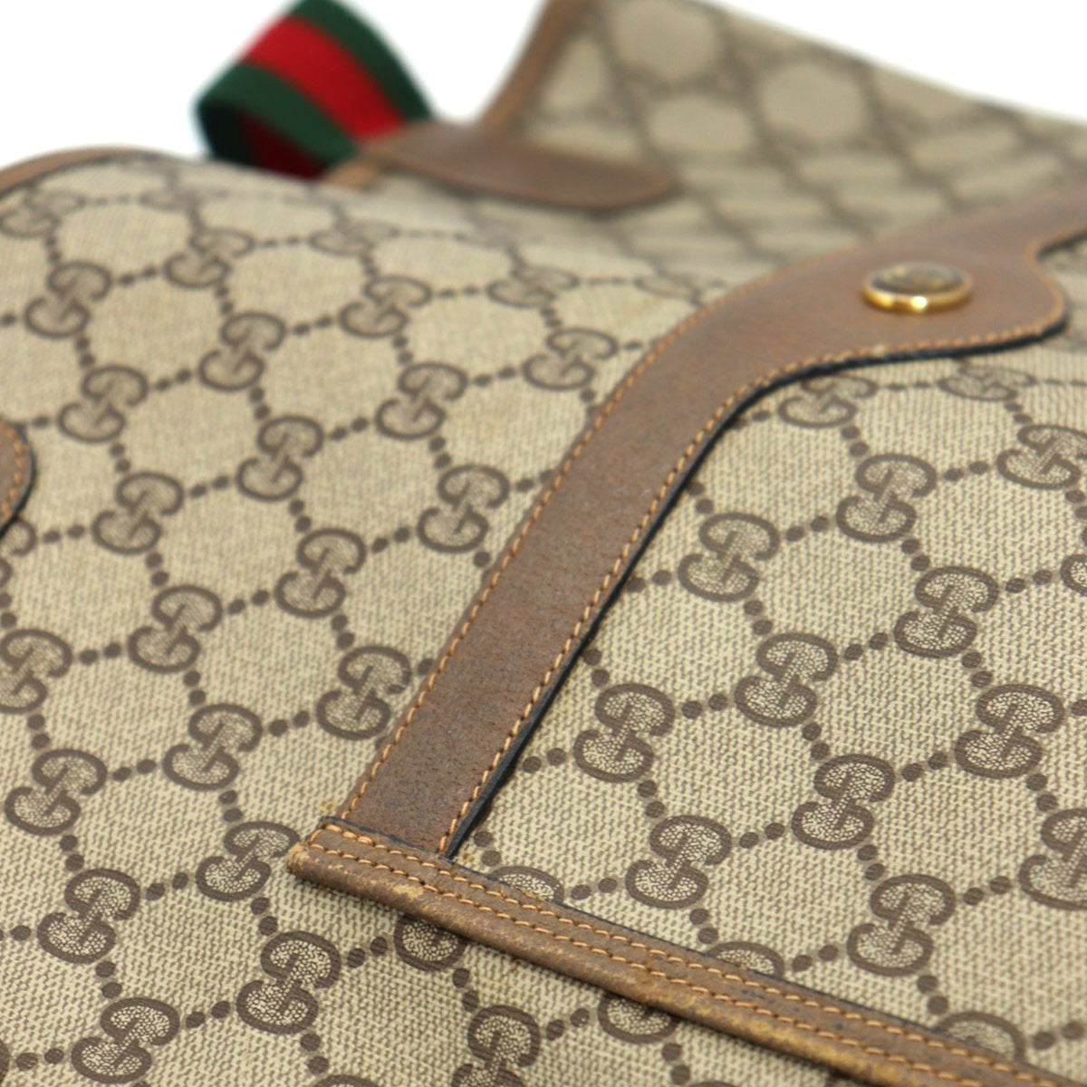 Gucci Beige Gg Supreme Canvas Shoulder Bag Tote Bag (Pre-Owned)