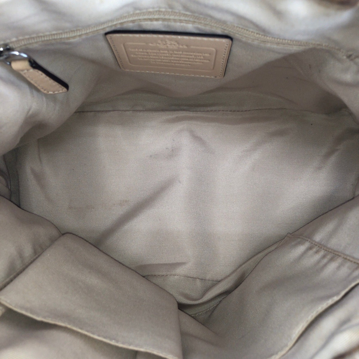 Coach Beige Brown Pvc Leather Handbag (Pre-Owned)