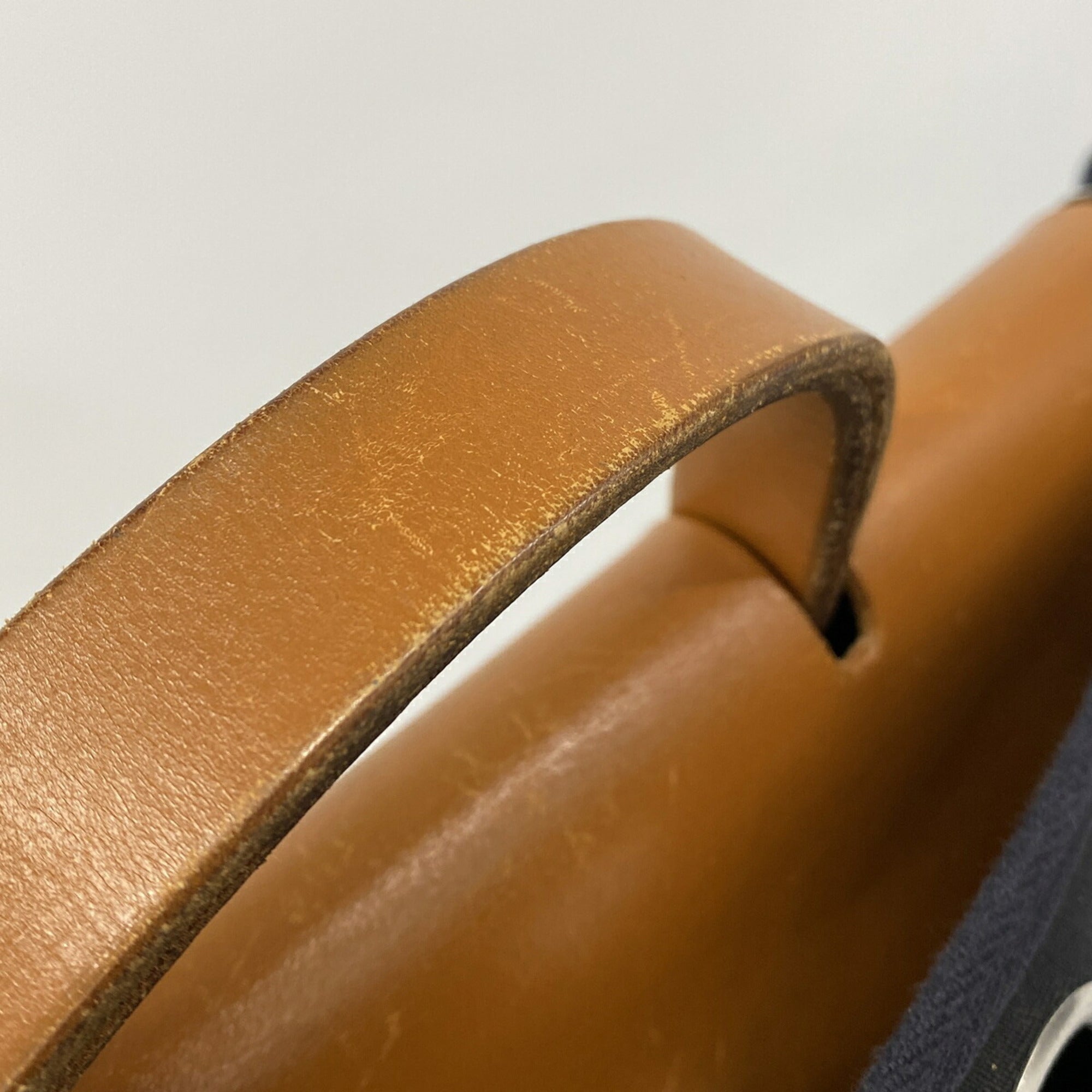 Hermes Black Natural Toile Officier Backpack (Pre-Owned)