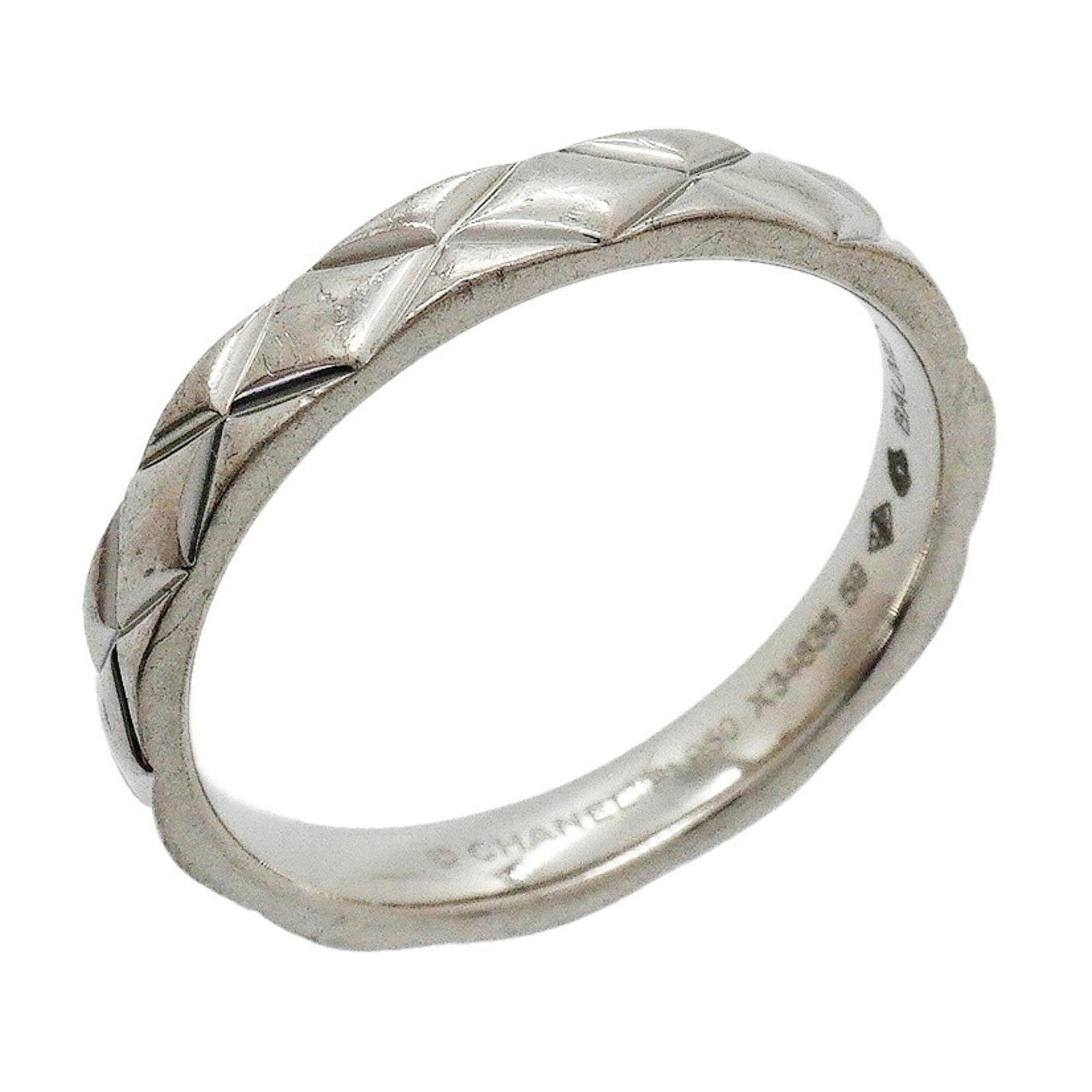 Chanel Platinum 950 Band Ring (Pre-Owned)