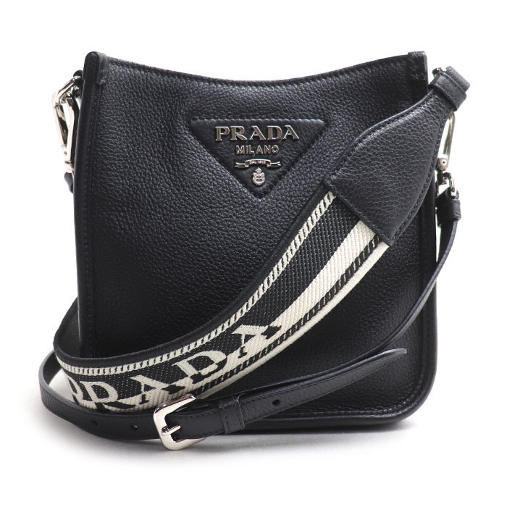 Prada Black Leather Shoulder Bag (Pre-Owned)