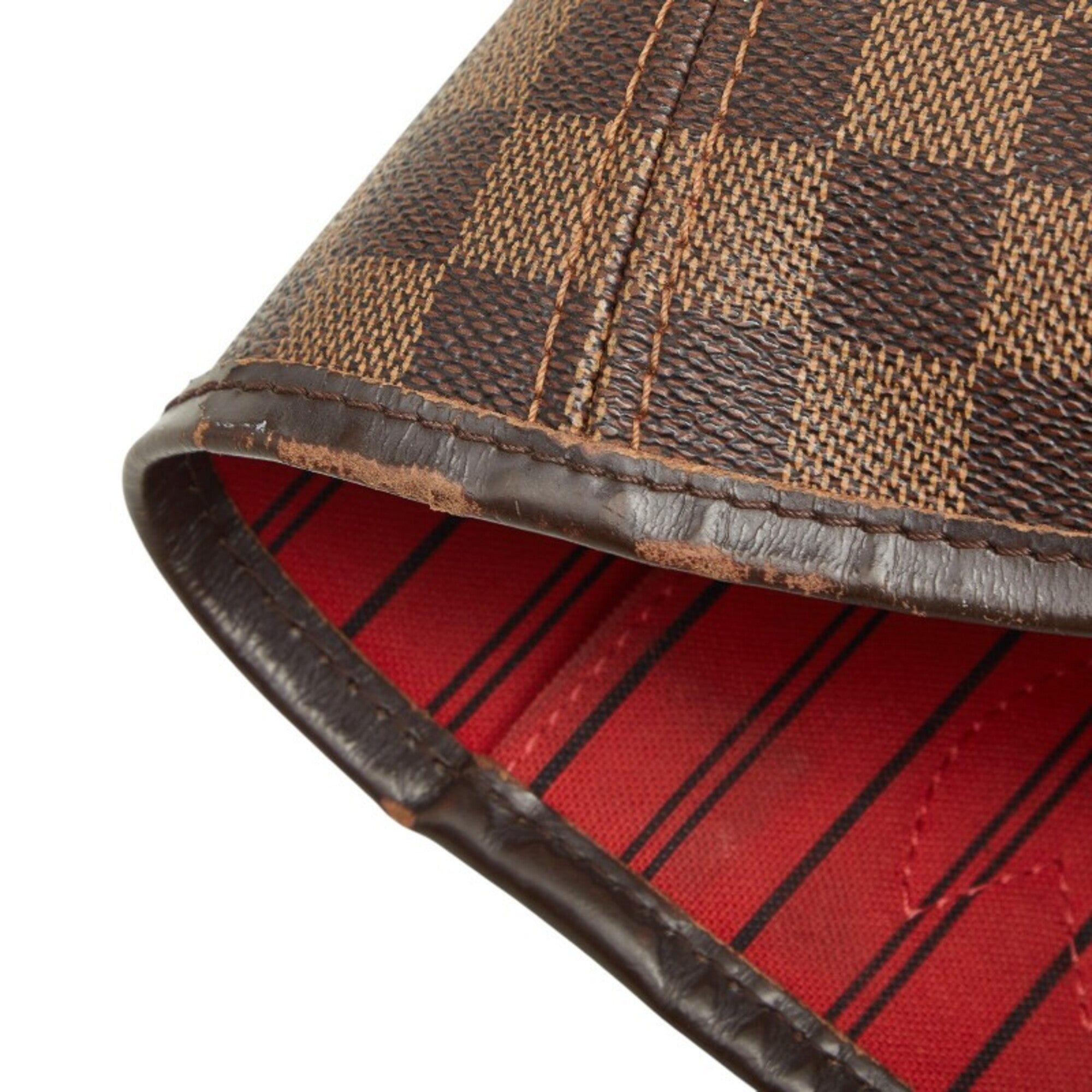 Louis Vuitton Brown Damier Canvas Pvc Leather Tote Bag (Pre-Owned)