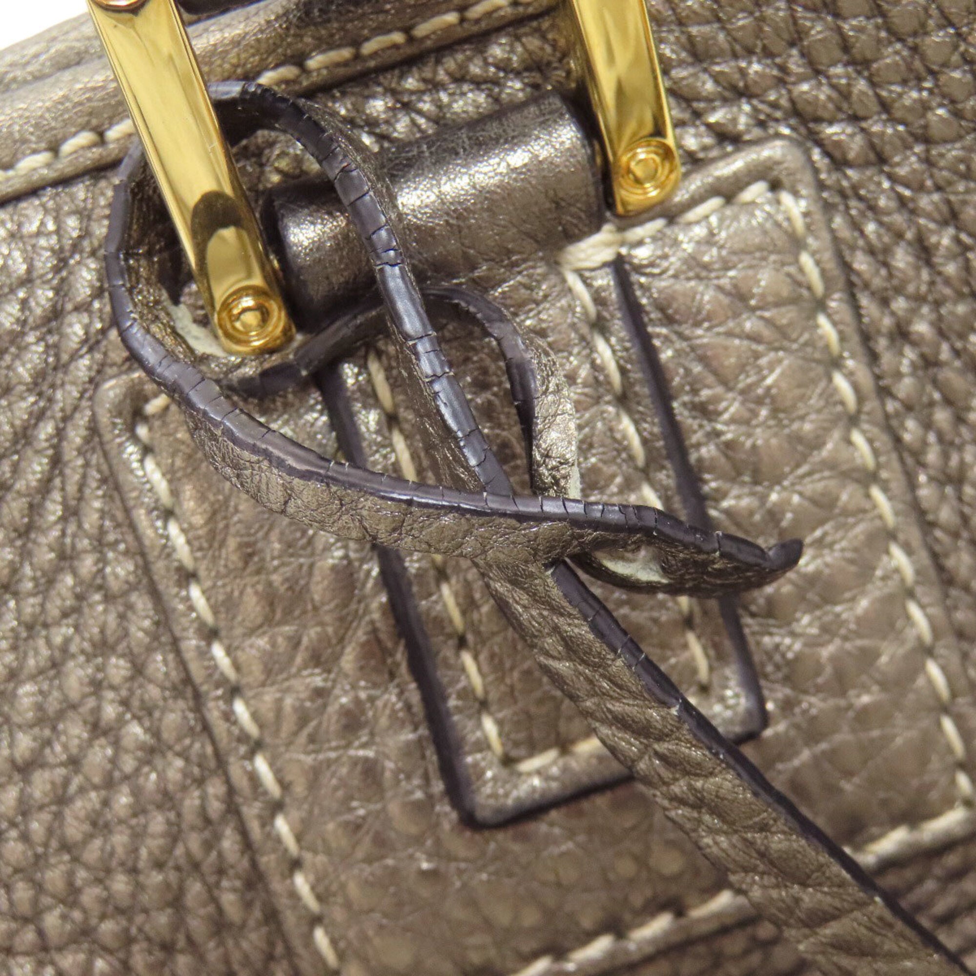 Loewe Bronze Leather Handbag (Pre-Owned)