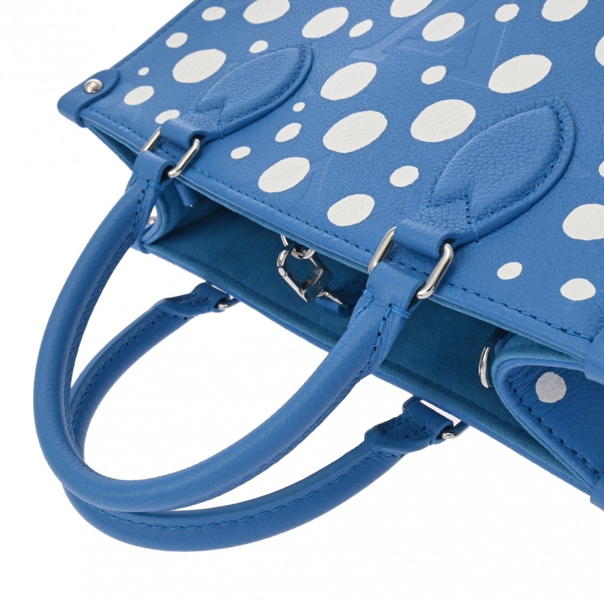Louis Vuitton Blue White Leather Handbag (Pre-Owned)