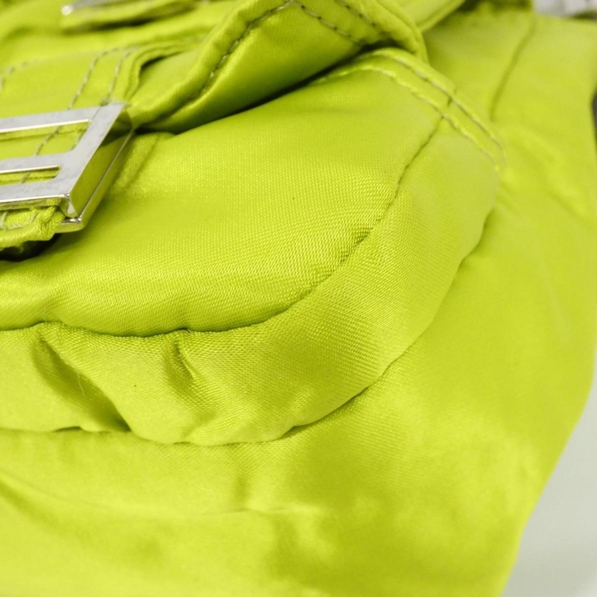 Fendi Green Nylon Shoulder Bag (Pre-Owned)
