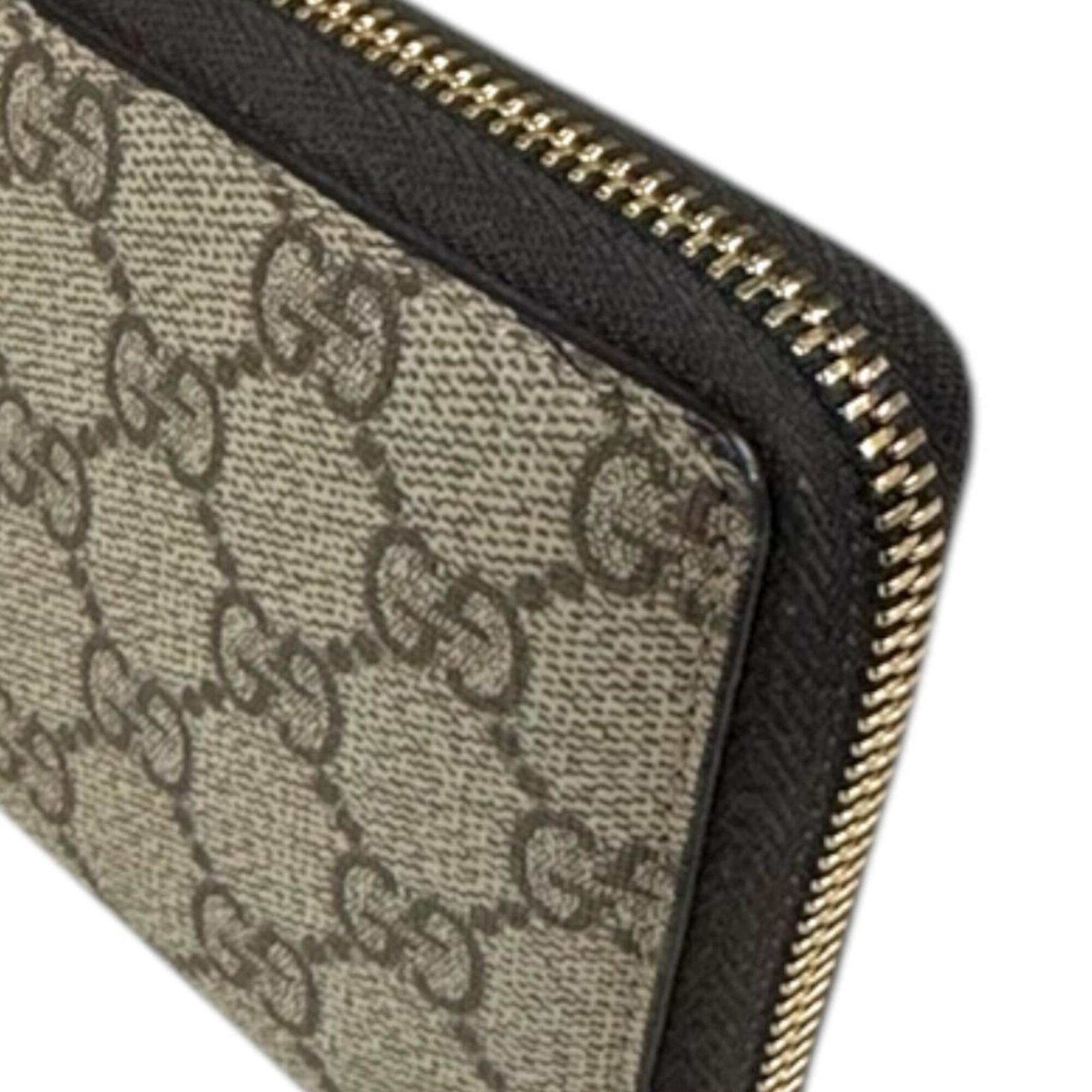 Gucci Beige Brown Canvas Coin Purse/Coin Case (Pre-Owned)