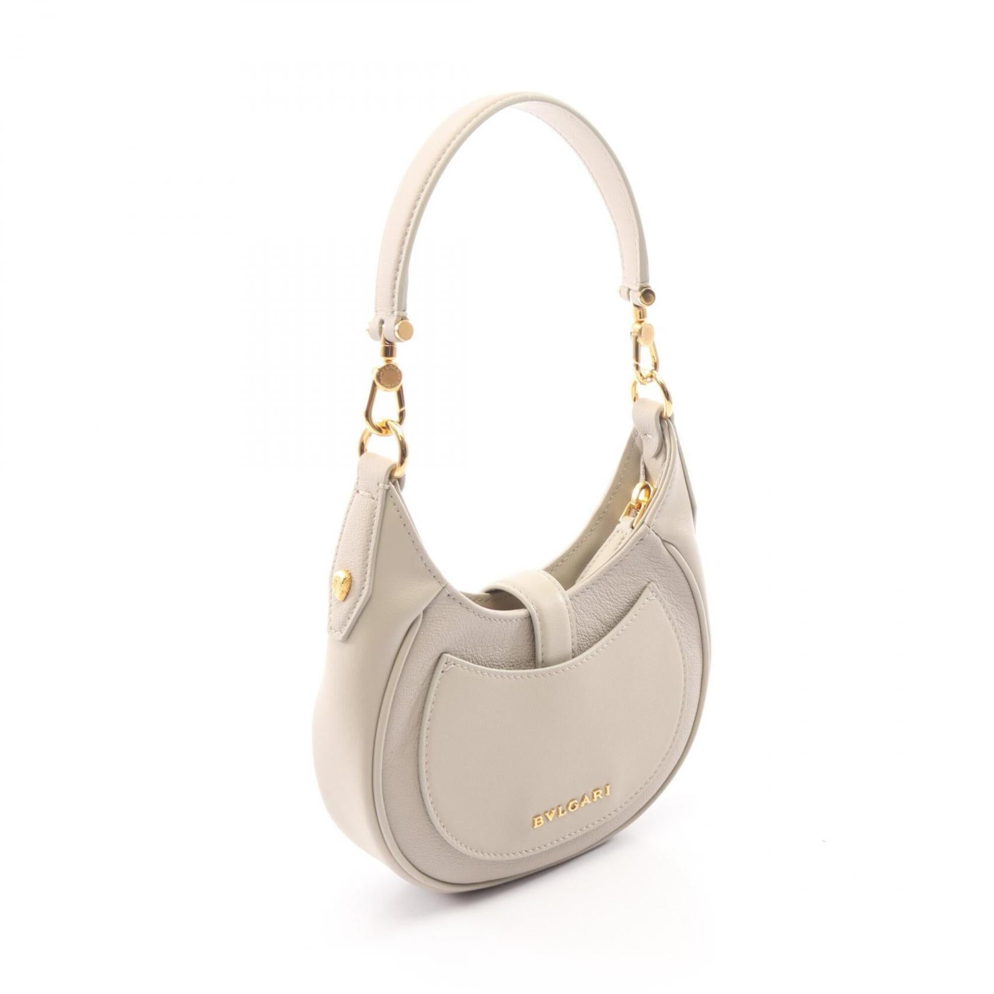 Bvlgari Gray Leather Handbag (Pre-Owned)