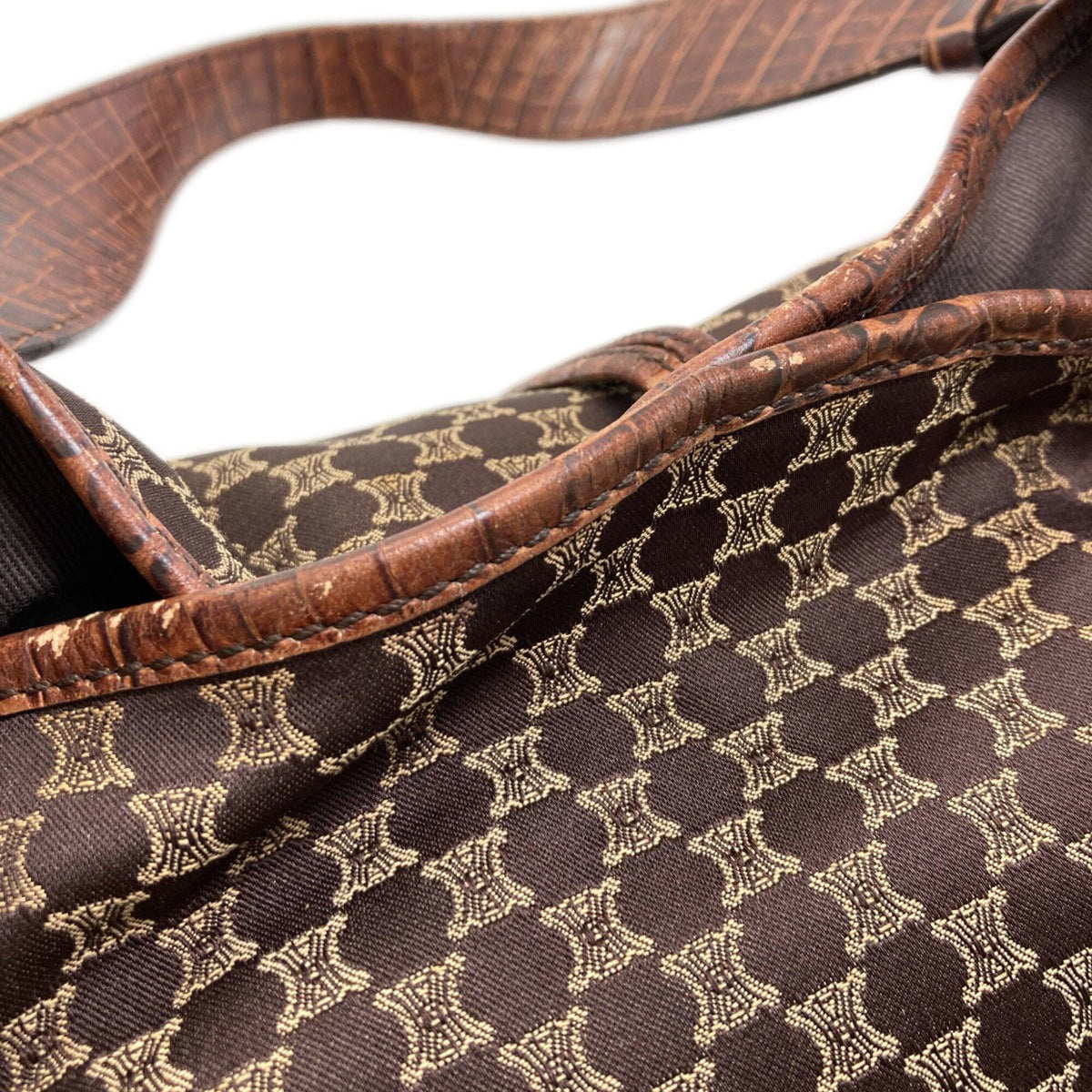 Celine Macadam Brown Canvas Tote Bag (Pre-Owned)