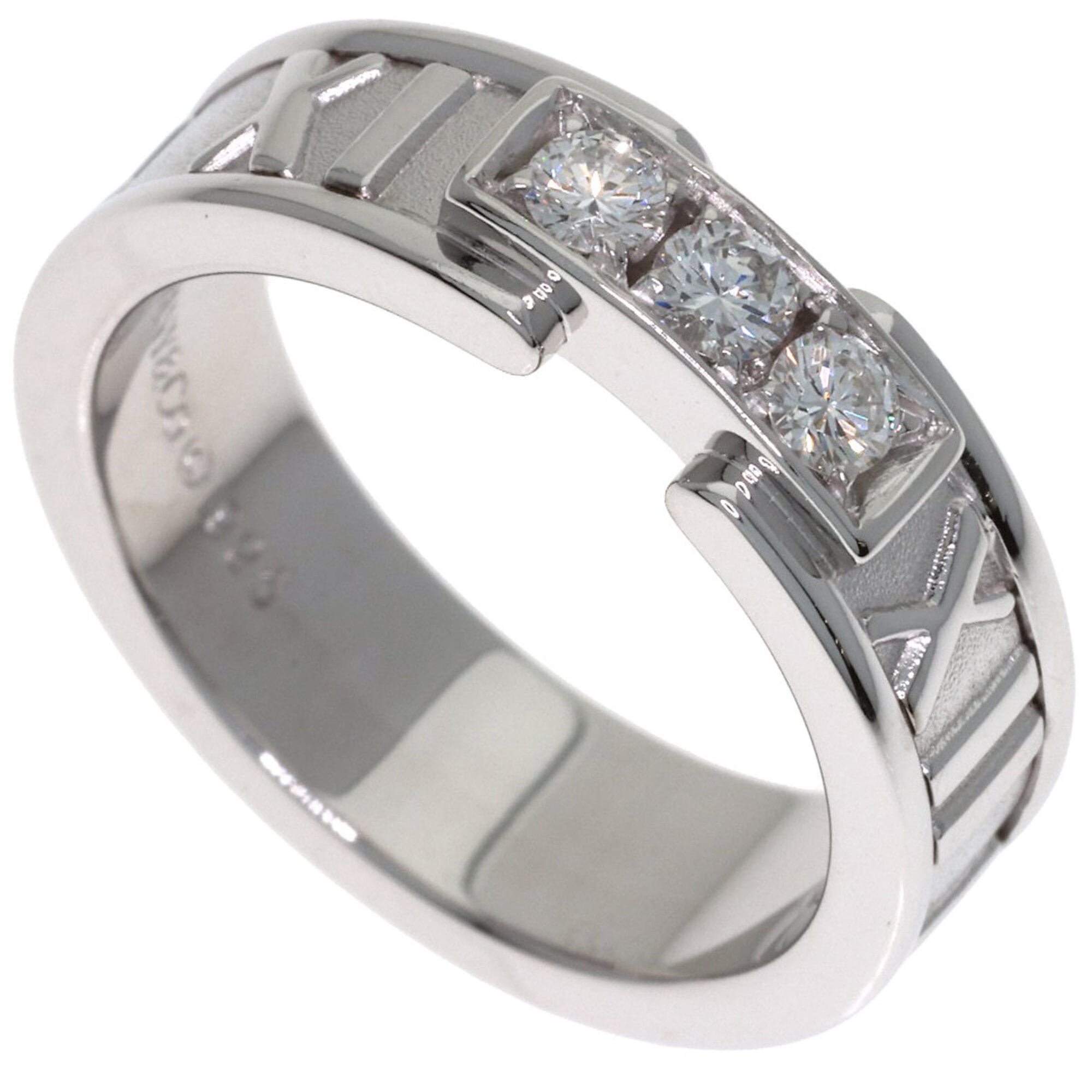 Tiffany Atlas White Gold (18K) Band Ring (Pre-Owned)